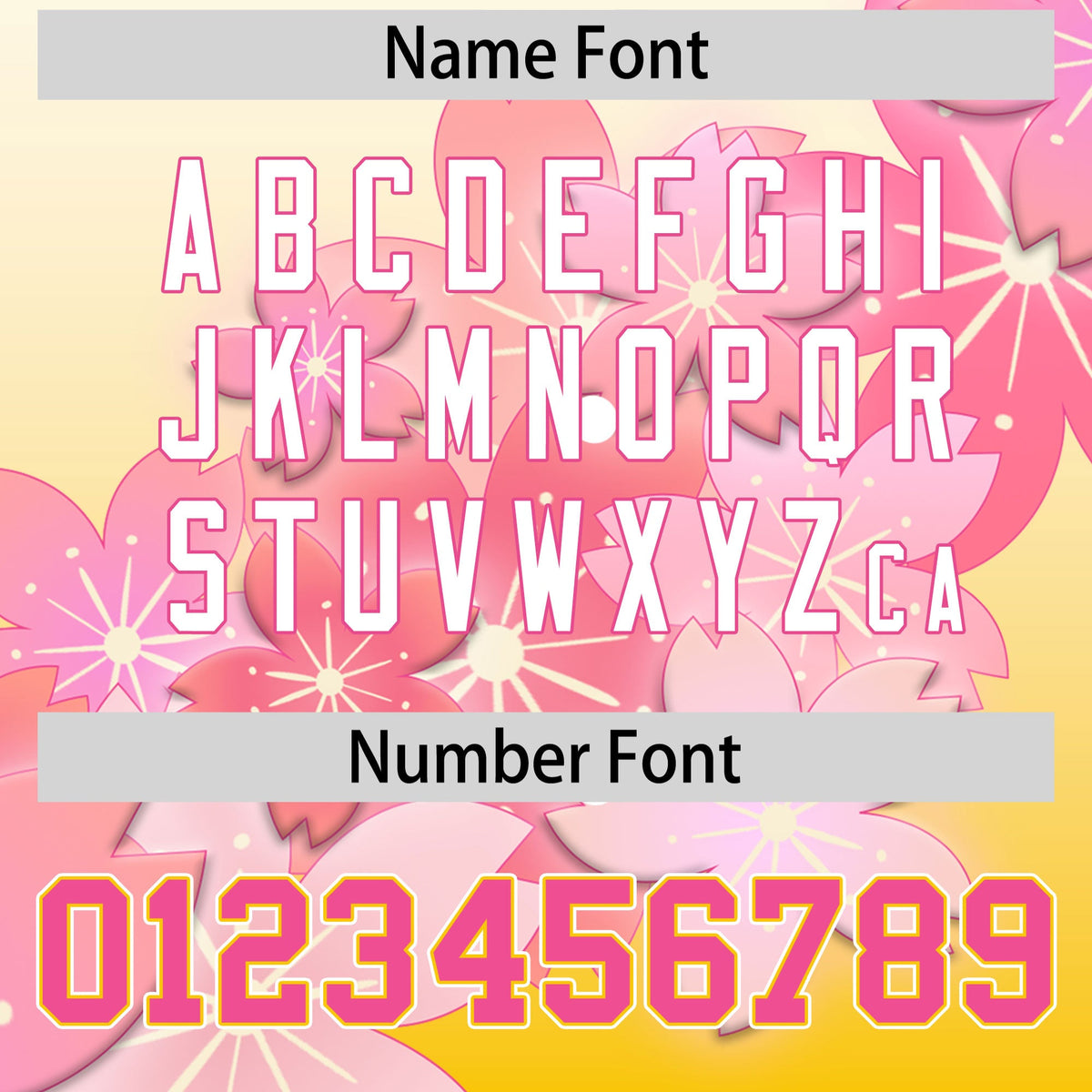 Custom Hooded Baseball Jersey | Gold White Cherry Blossom Personalized Name &amp; Number Sport Jersey