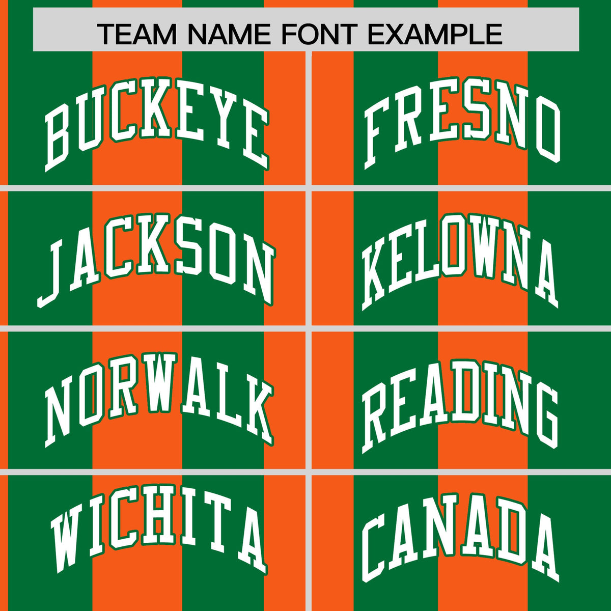 Custom Kelly Green Orange Stripe Fashion Authentic Two-Button Softball Jersey