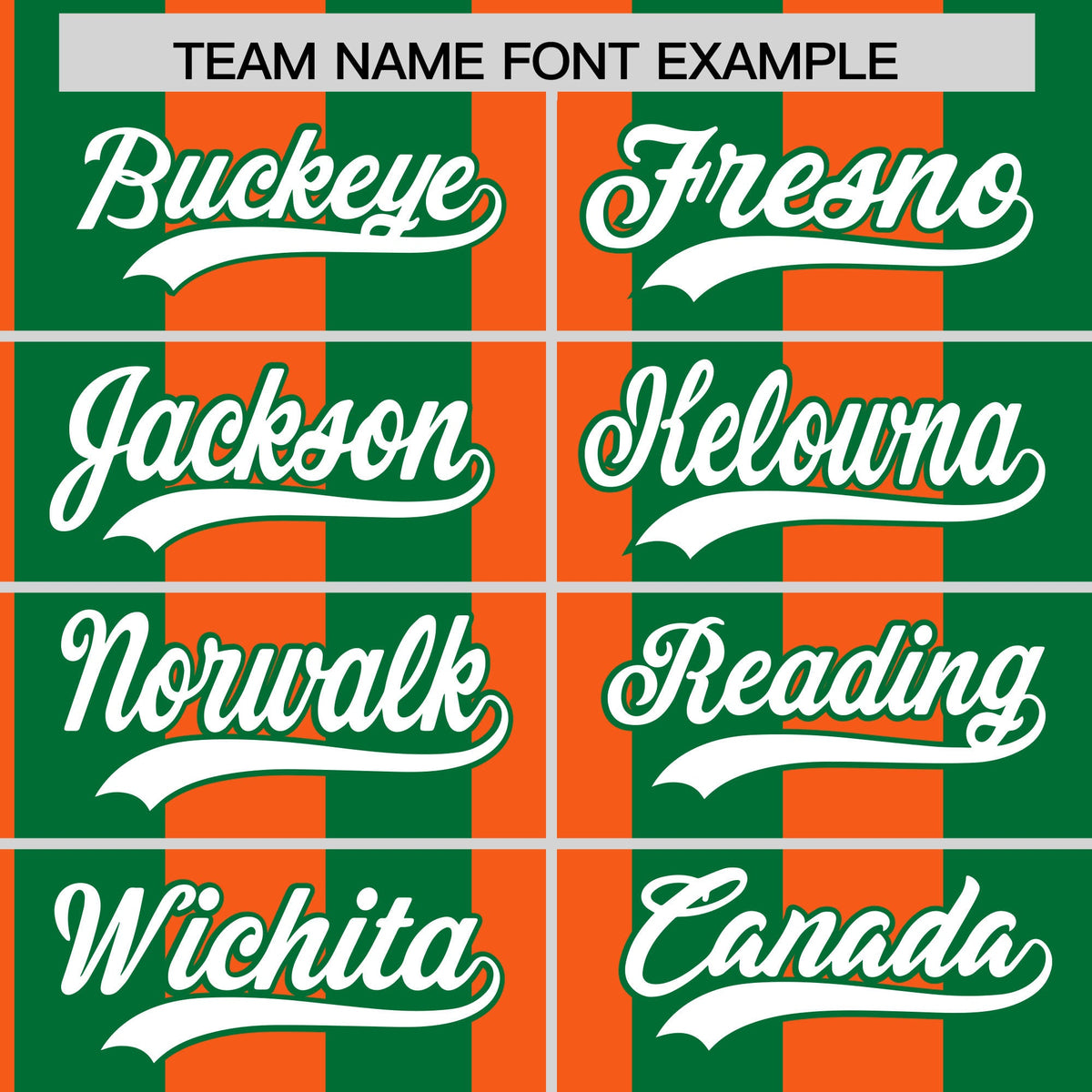 Custom Kelly Green Orange Stripe Fashion Authentic Two-Button Softball Jersey