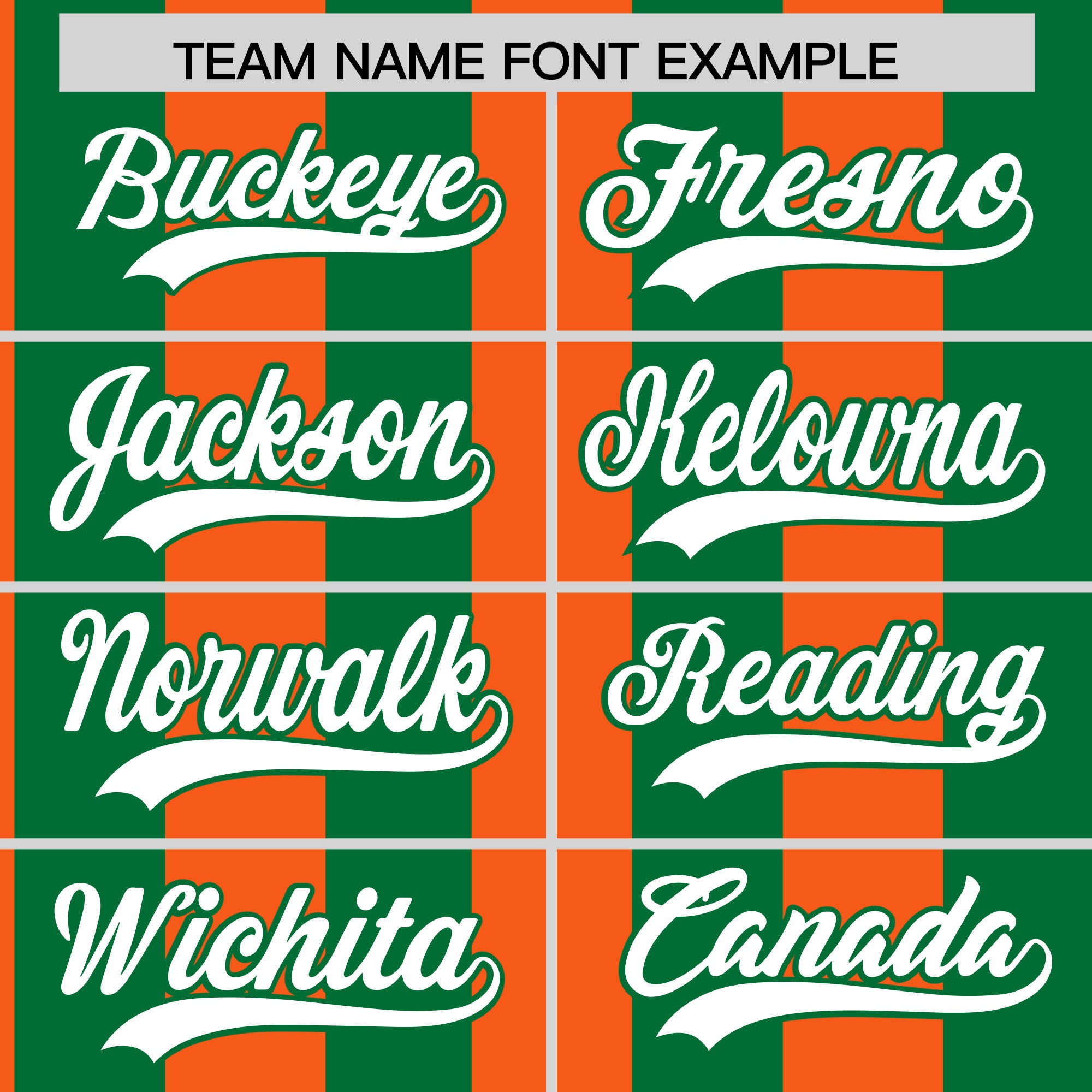 Custom Kelly Green Orange Stripe Fashion Authentic Two-Button Softball Jersey