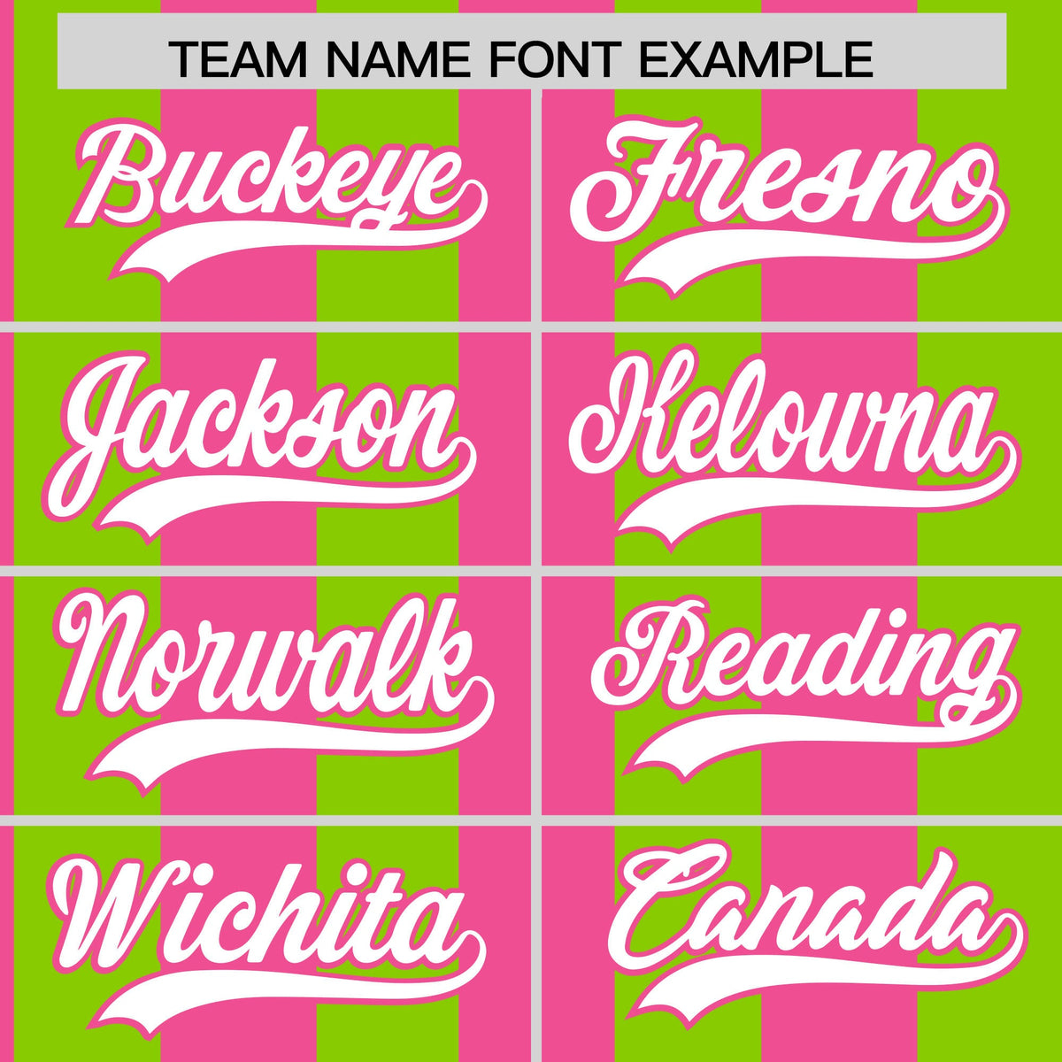 Custom Neon Green Pink Stripe Fashion Authentic Two-Button Softball Jersey