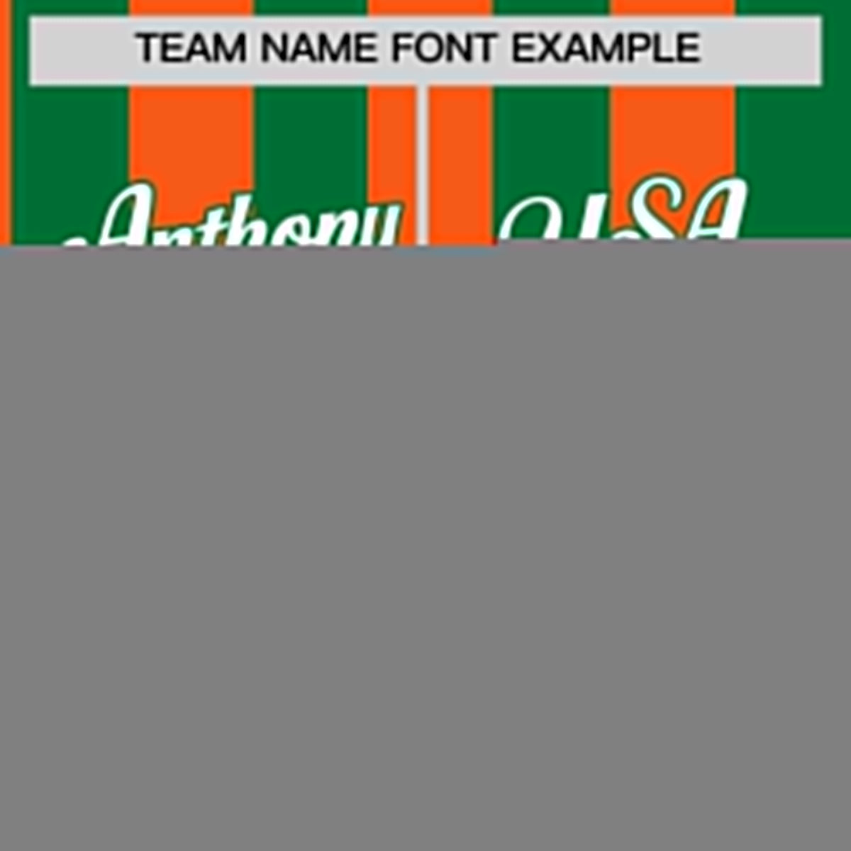 Custom Kelly Green Orange Stripe Fashion Authentic Two-Button Softball Jersey