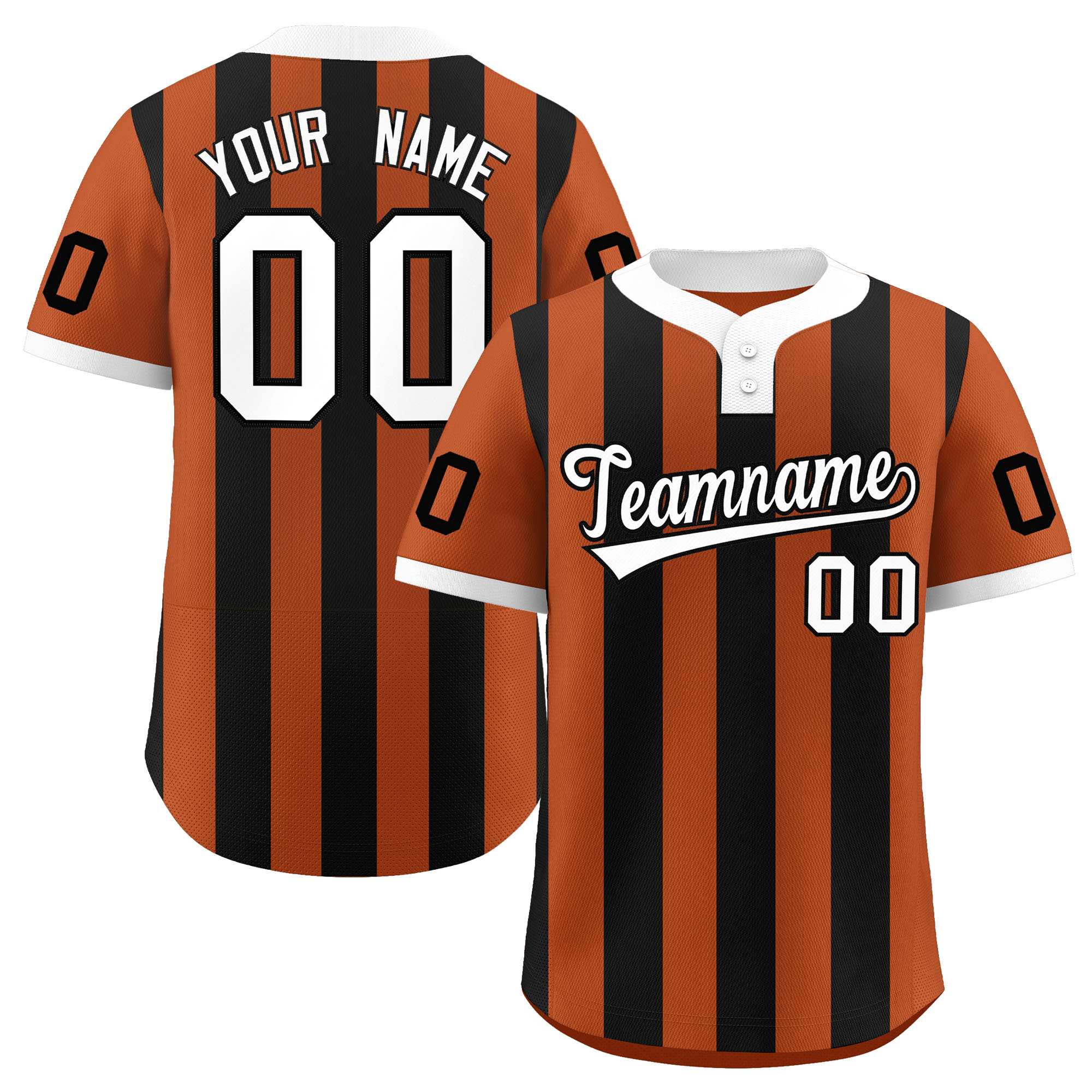 Custom Khaki Black Stripe Fashion Authentic Two-Button Baseball Jersey| KXKSHOP