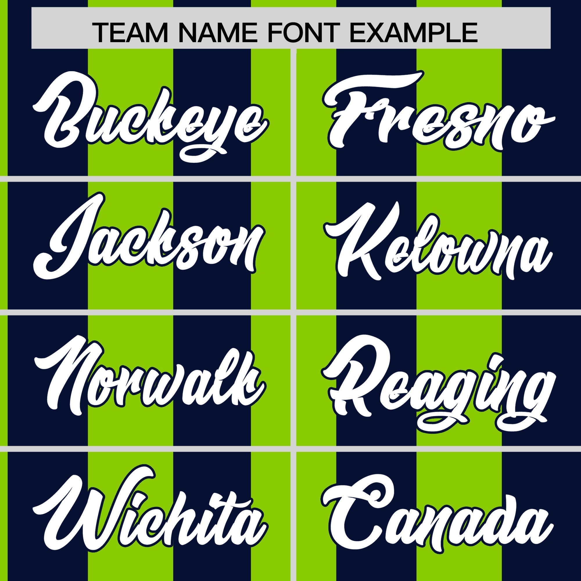 Custom Navy Neon Green Stripe Fashion Authentic Two-Button Baseball Jersey| KXKSHOP