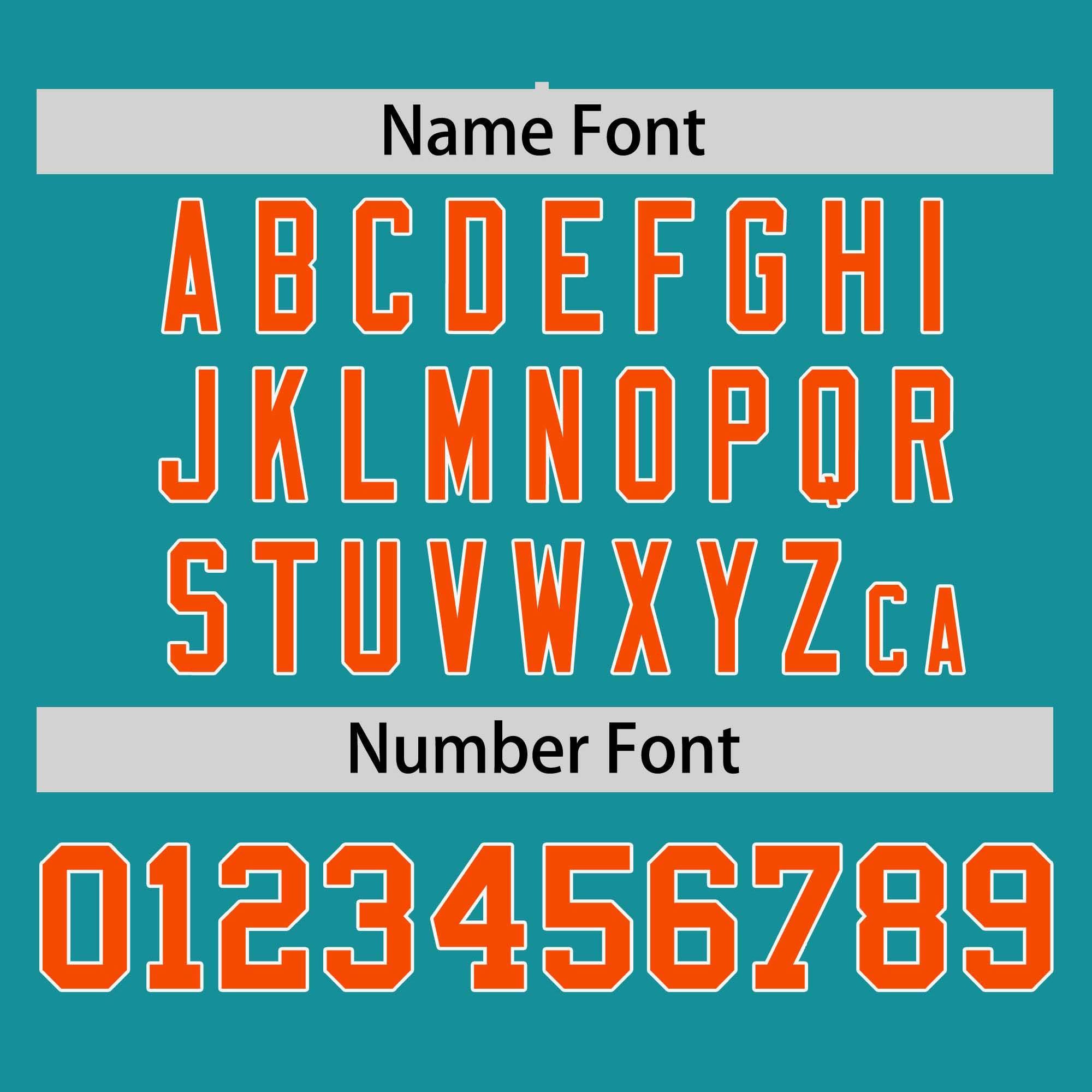 Custom Aqua Orange-White Stripe Fashion Raglan Sleeves Authentic Two-Button Softball Jersey