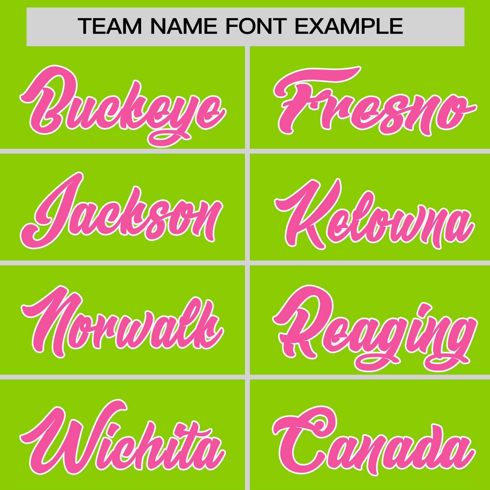 Custom Neon Green Pink-White Stripe Fashion Raglan Sleeves Authentic Two-Button Softball Jersey