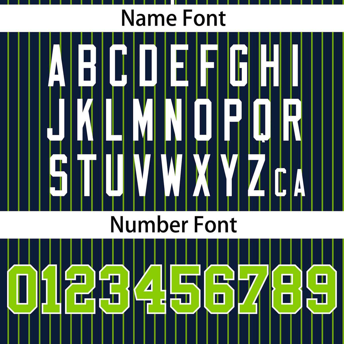 Custom Navy Neon Green Stripe Fashion Authentic Two-Button Softball Jersey