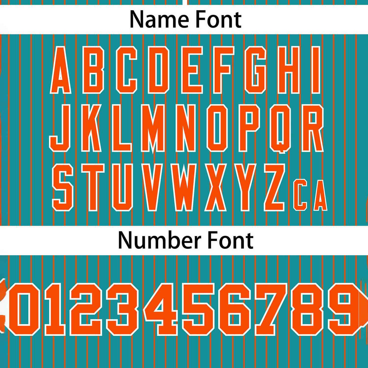 Custom Aqua Orange Stripe Fashion Authentic Two-Button Softball Jersey