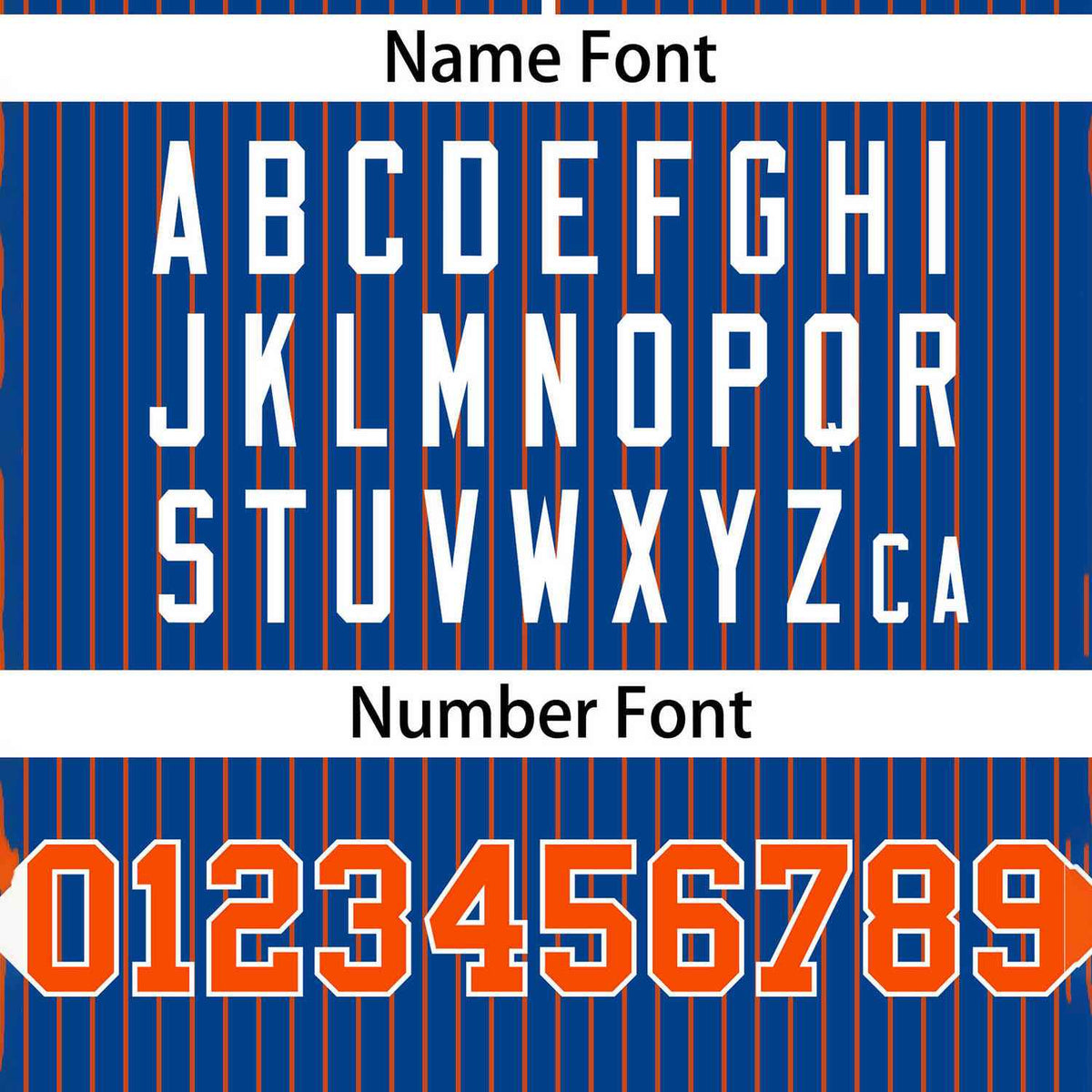 Custom Royal Orange Stripe Fashion Authentic Two-Button Softball Jersey