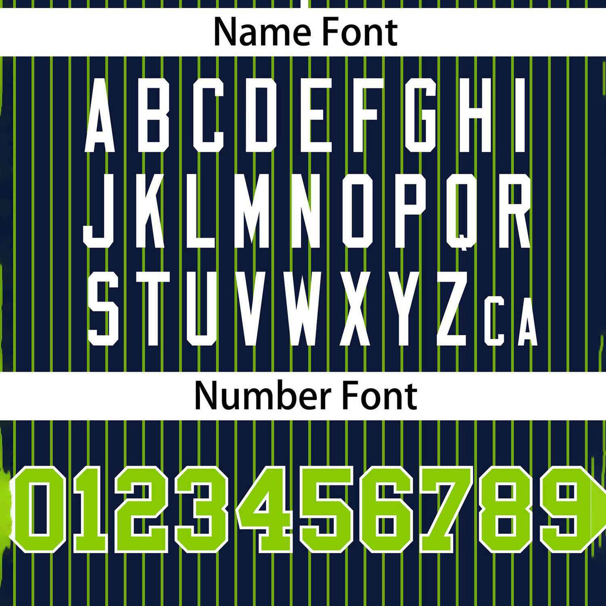 Custom Navy Neon Green Stripe Fashion Authentic Two-Button Softball Jersey