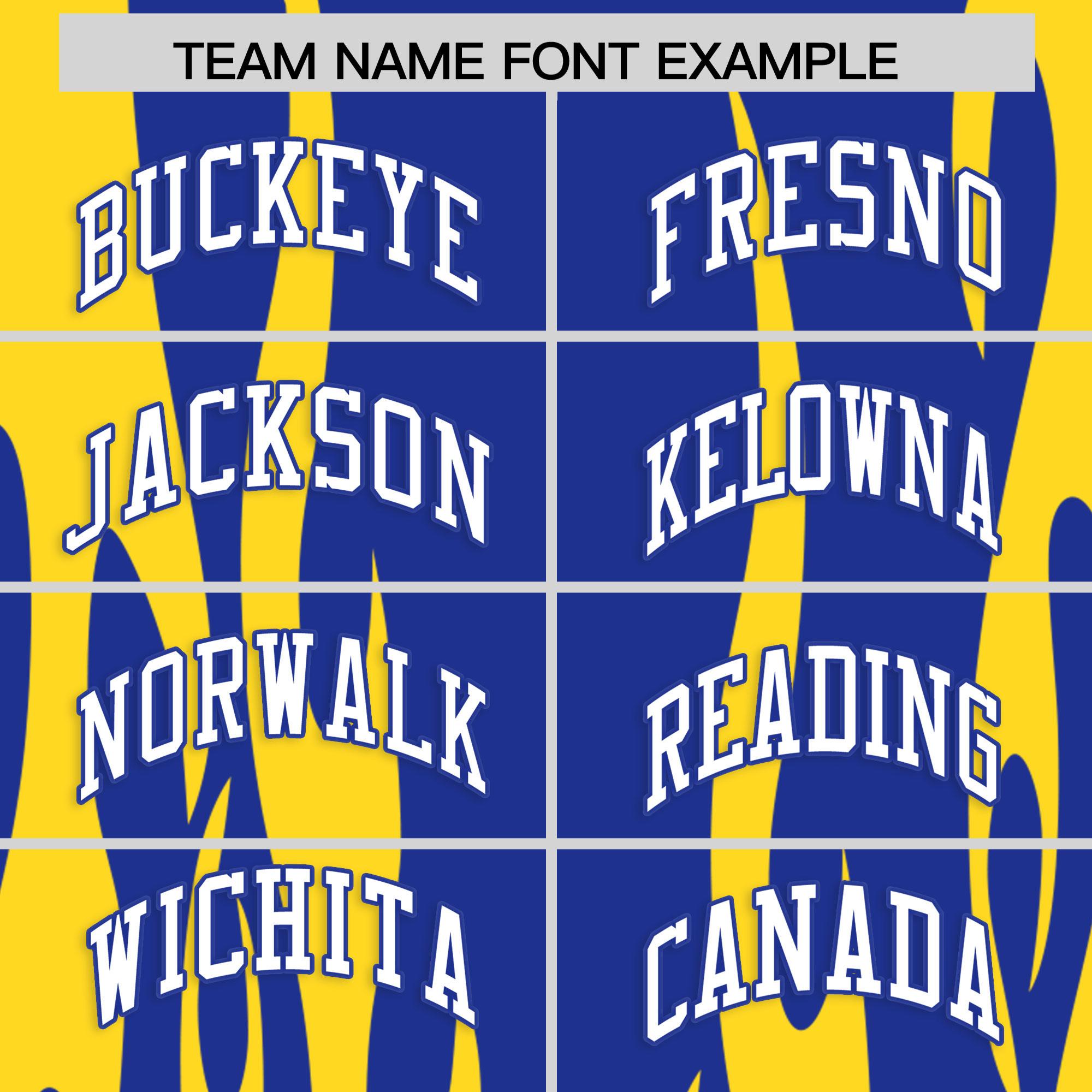 Custom Royal Gold Flame Pattern Authentic Pullover Baseball Jersey