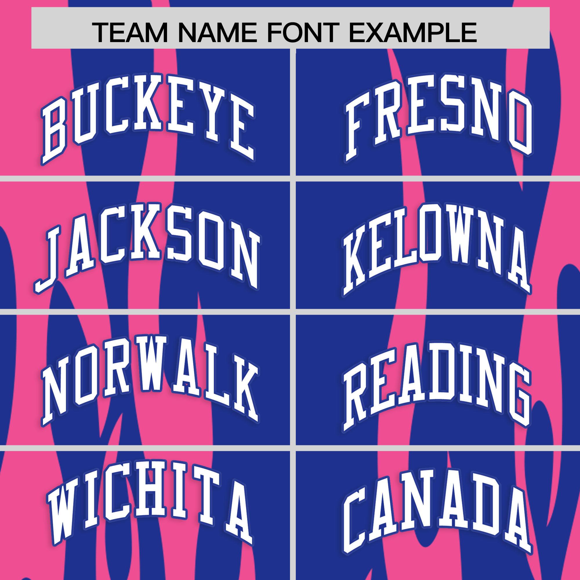 Custom Royal Pink Flame Pattern Authentic Pullover Baseball Jersey