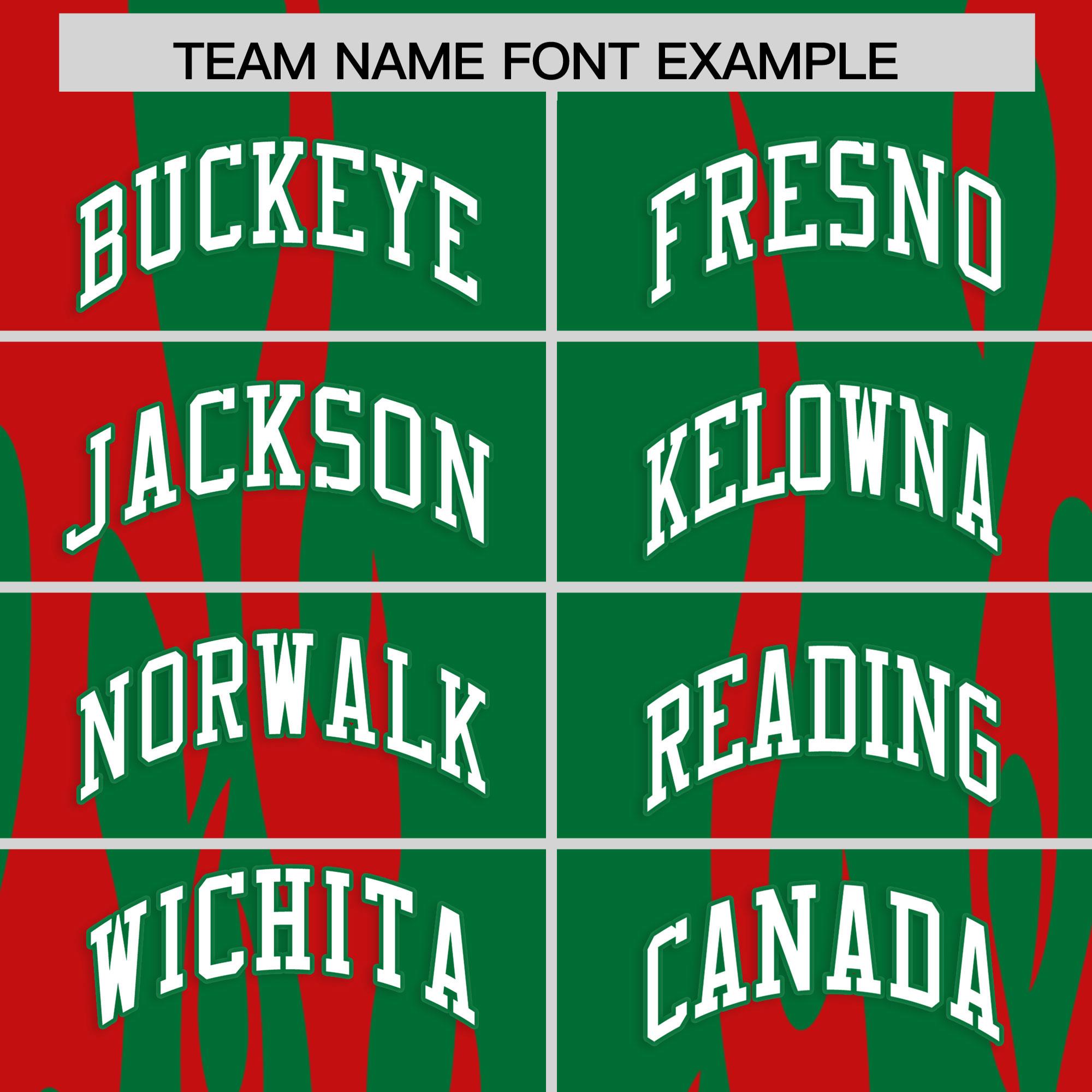 Custom Kelly Green Red Flame Pattern Authentic Pullover Baseball Jersey