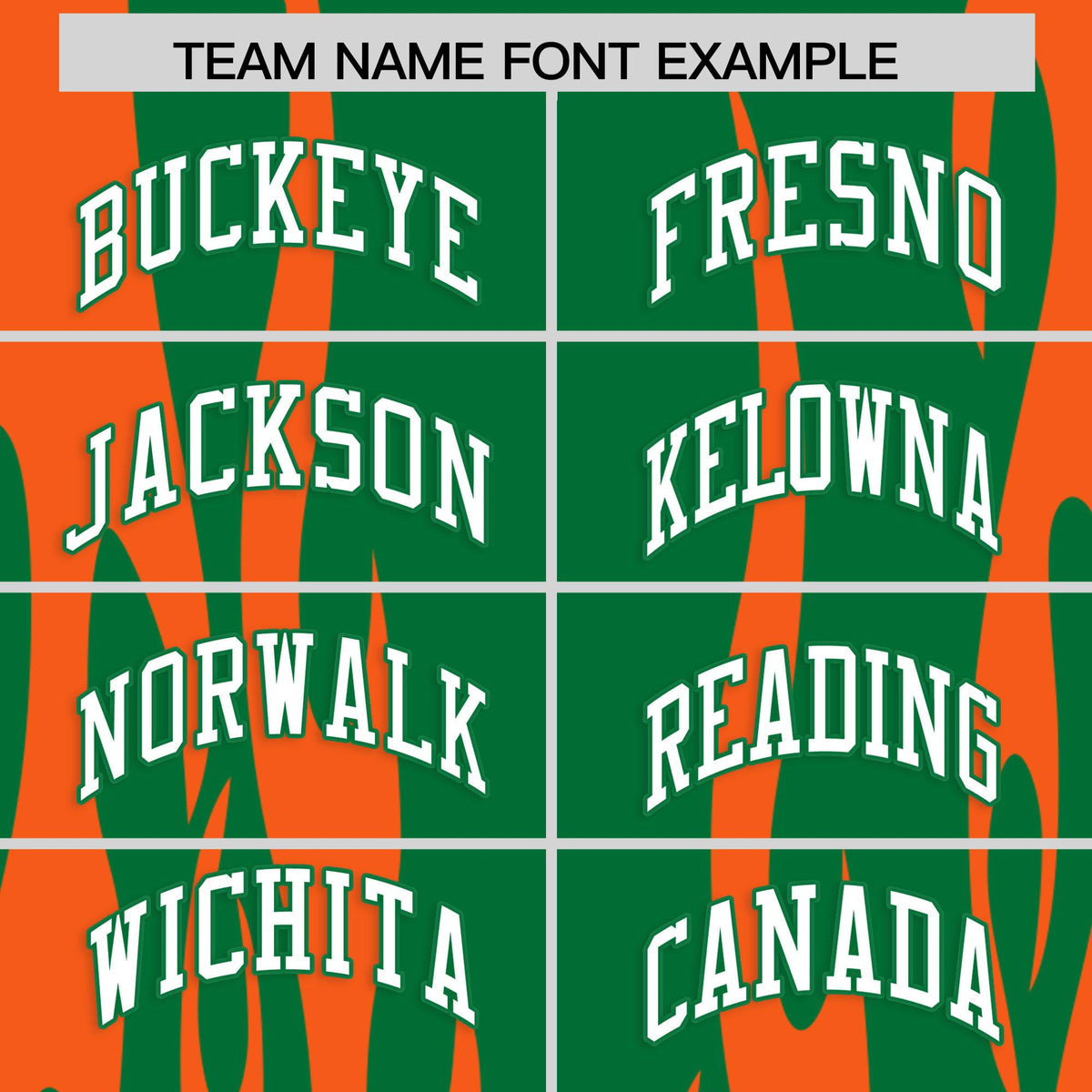 Custom Kelly Green Orange Flame Pattern Authentic Pullover Baseball Jersey