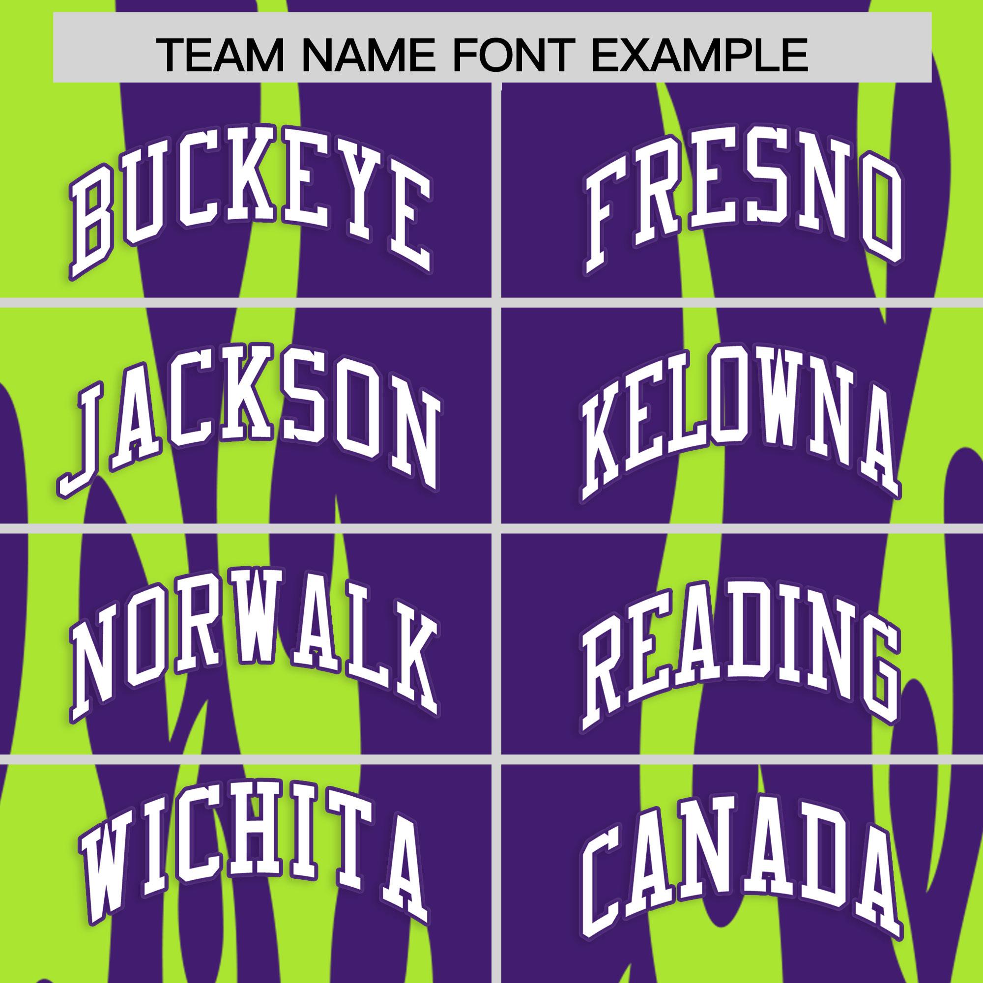 Custom Purple Neon Green Flame Pattern Authentic Pullover Baseball Jersey