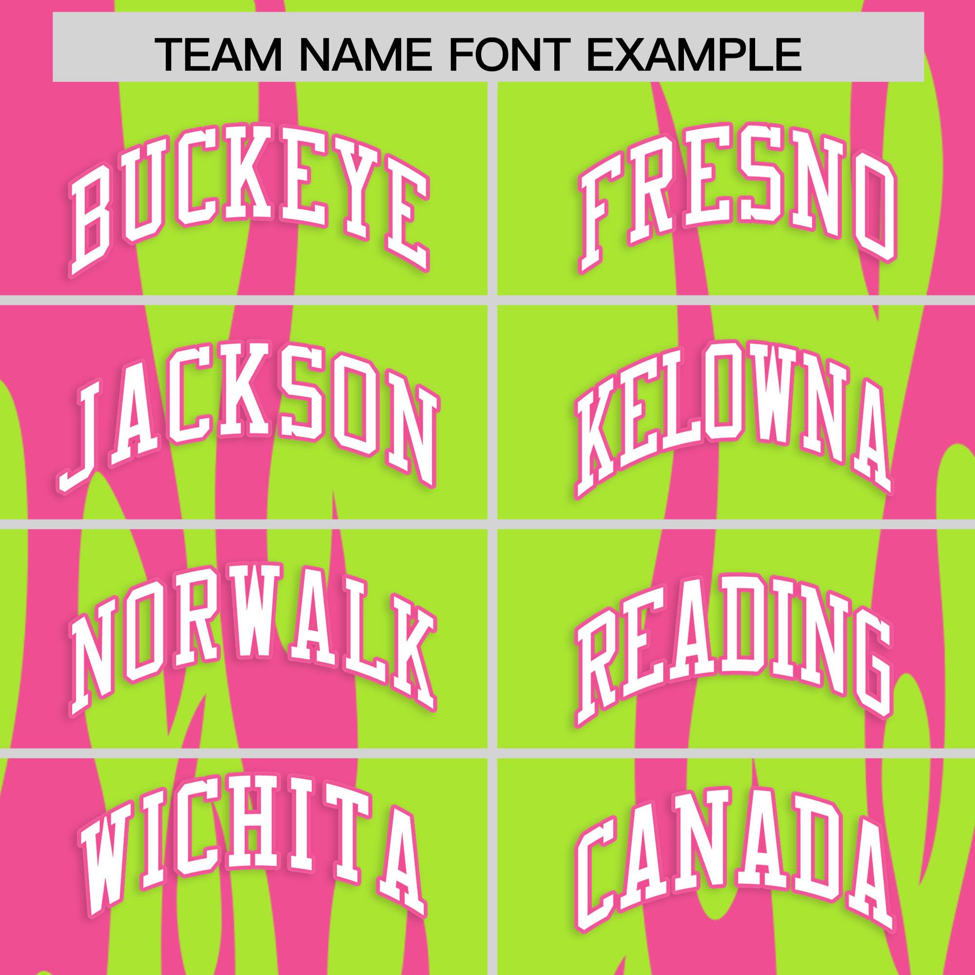 Custom Neon Green Pink Flame Pattern Authentic Pullover Baseball Jersey