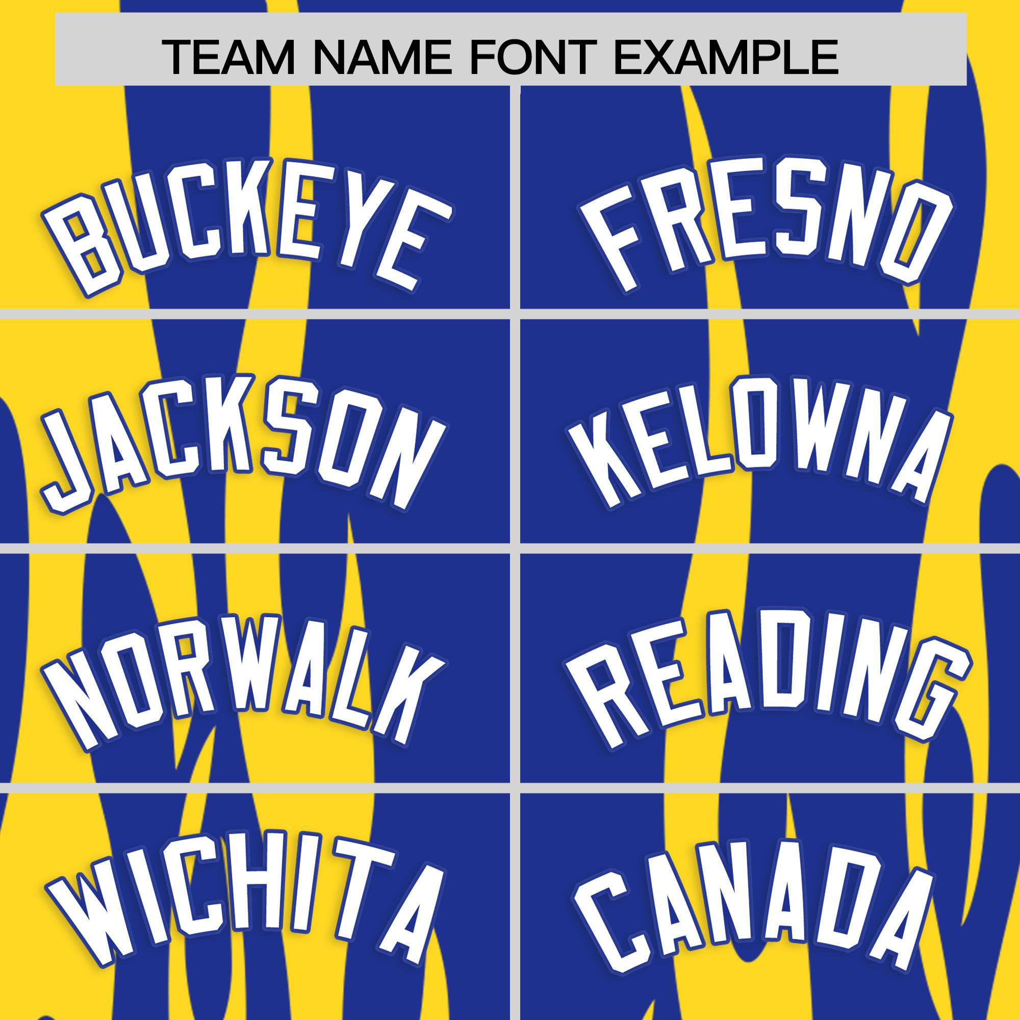 Custom Royal Gold Flame Pattern Authentic Pullover Baseball Jersey