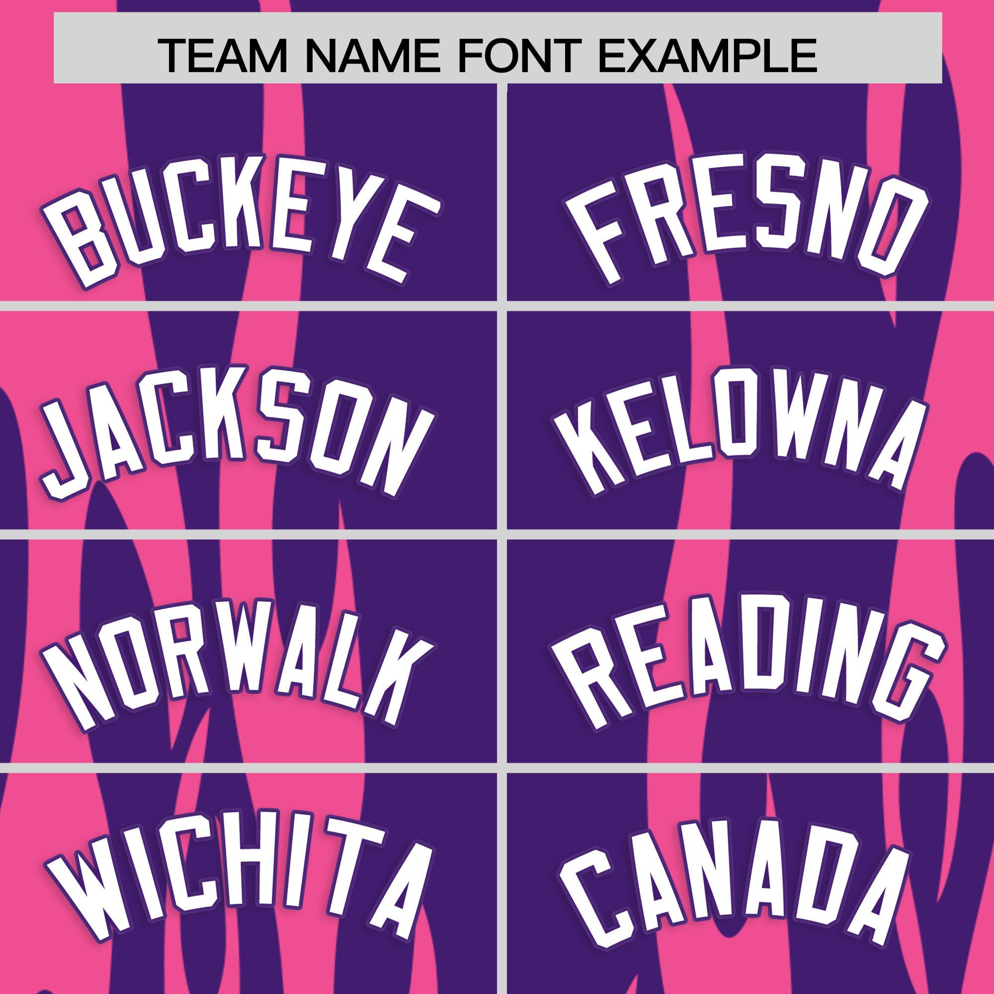 Custom Purple Pink Flame Pattern Authentic Pullover Baseball Jersey