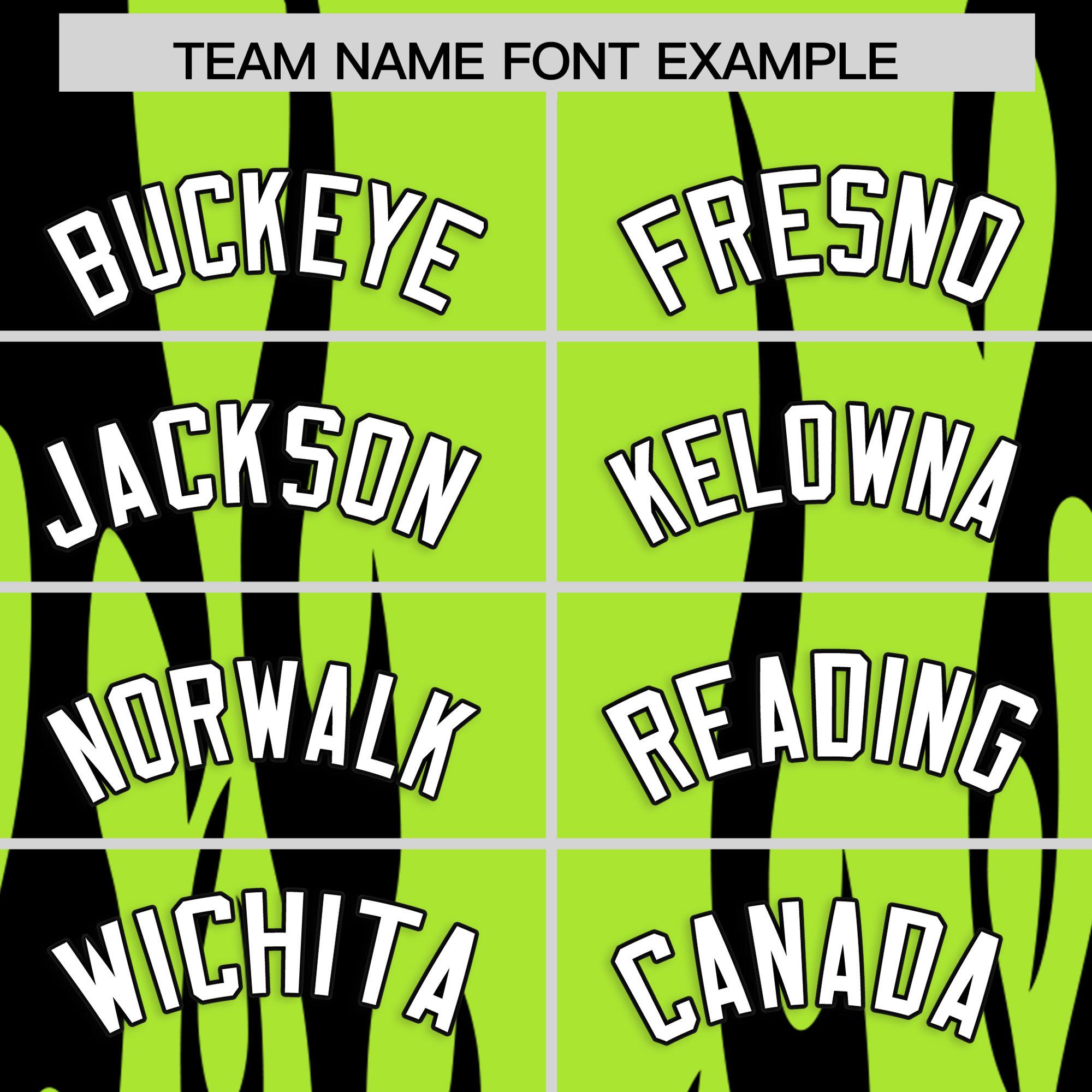 Custom Neon Green Black Flame Pattern Authentic Pullover Baseball Jersey