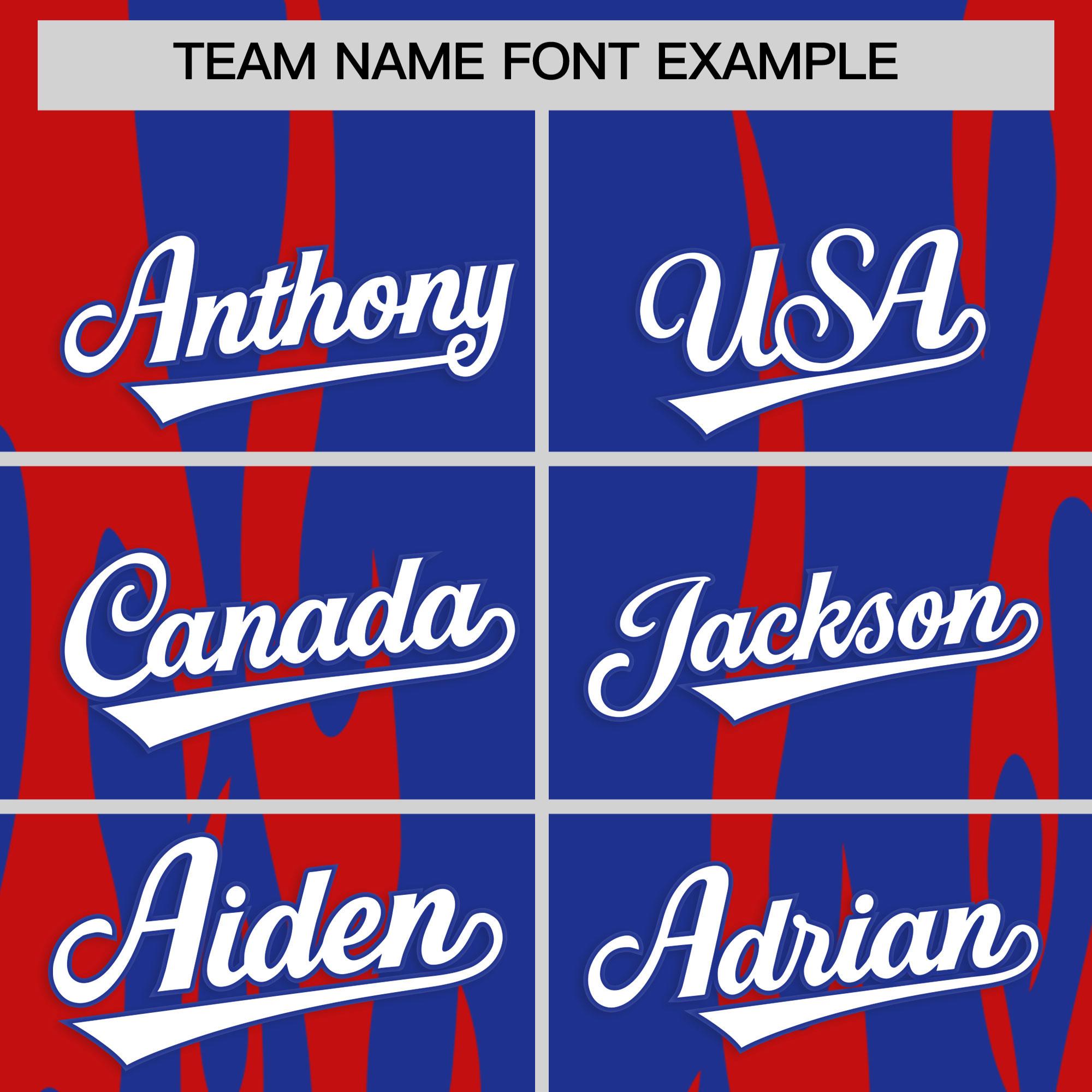 Custom Royal Red Flame Pattern Authentic Pullover Baseball Jersey