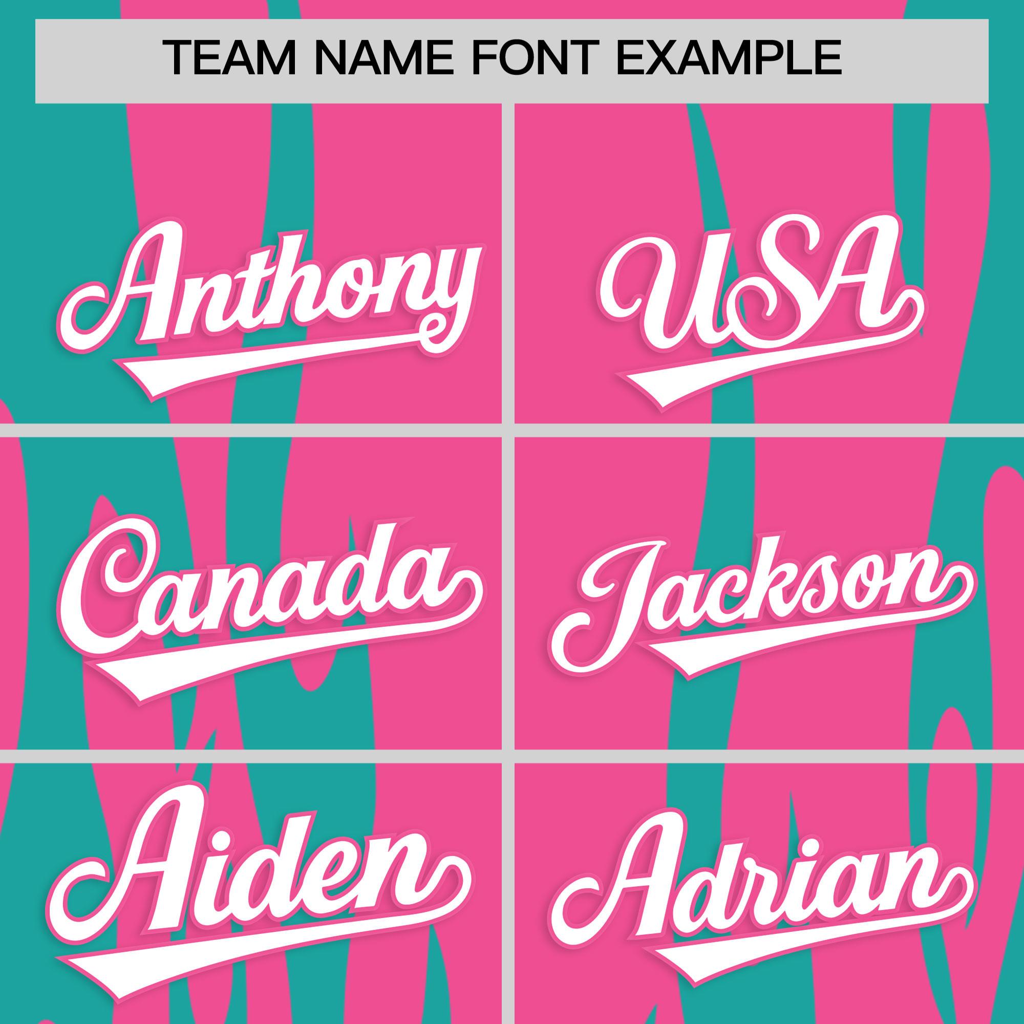 Custom Pink Aqua Flame Pattern Authentic Pullover Baseball Jersey