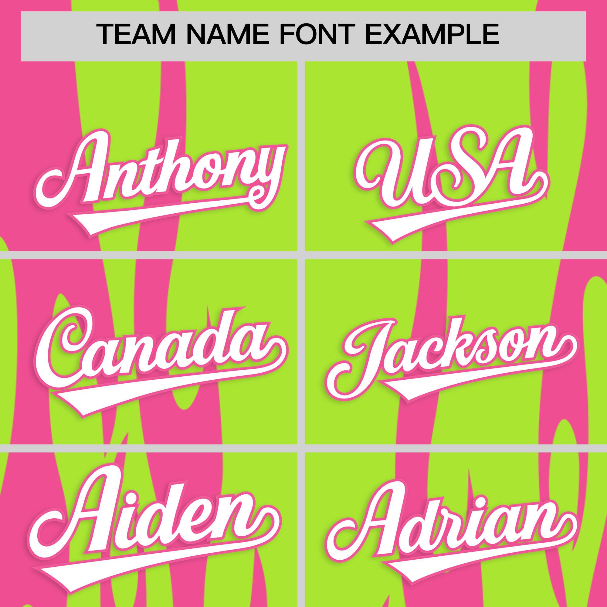 Custom Neon Green Pink Flame Pattern Authentic Pullover Baseball Jersey