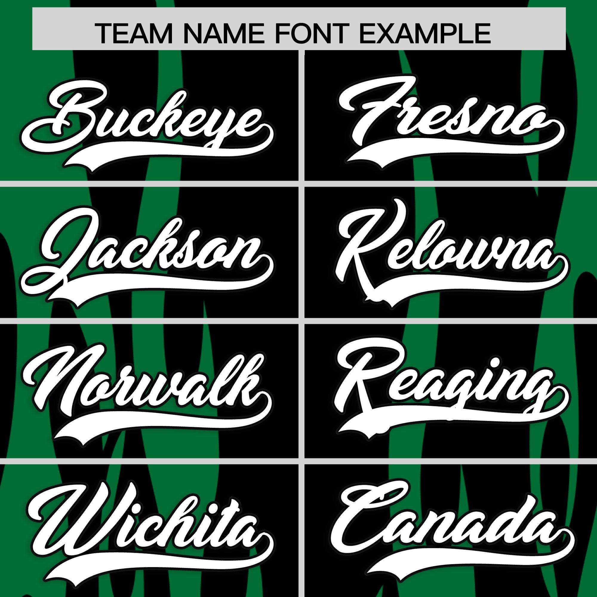 Custom Black Kelly Green Flame Pattern Authentic Pullover Baseball Jersey