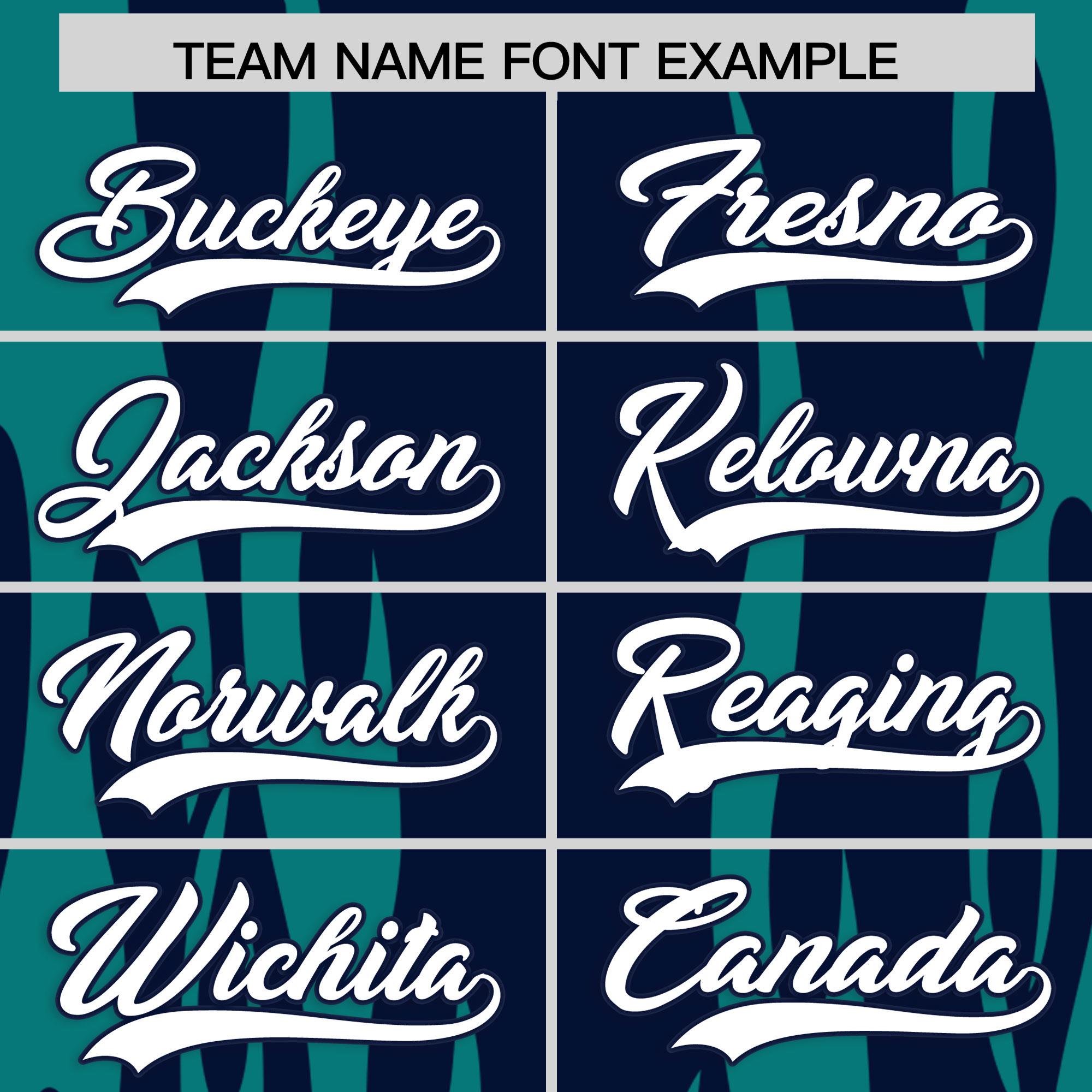 Custom Navy Aqua Flame Pattern Authentic Pullover Baseball Jersey