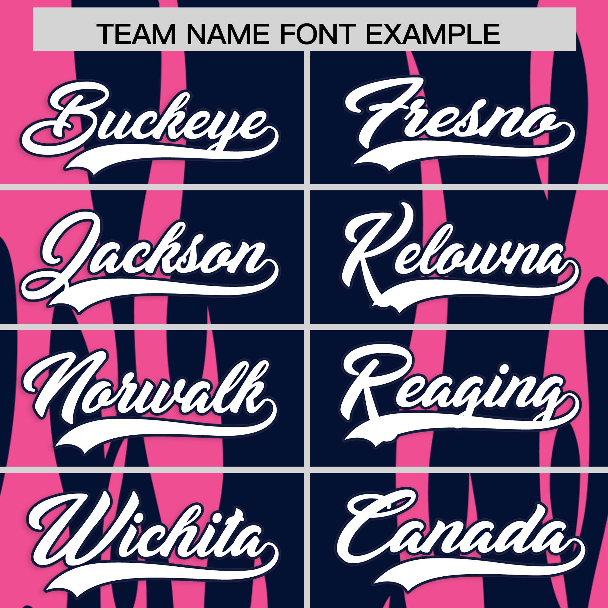 Custom Navy Pink Flame Pattern Authentic Pullover Baseball Jersey