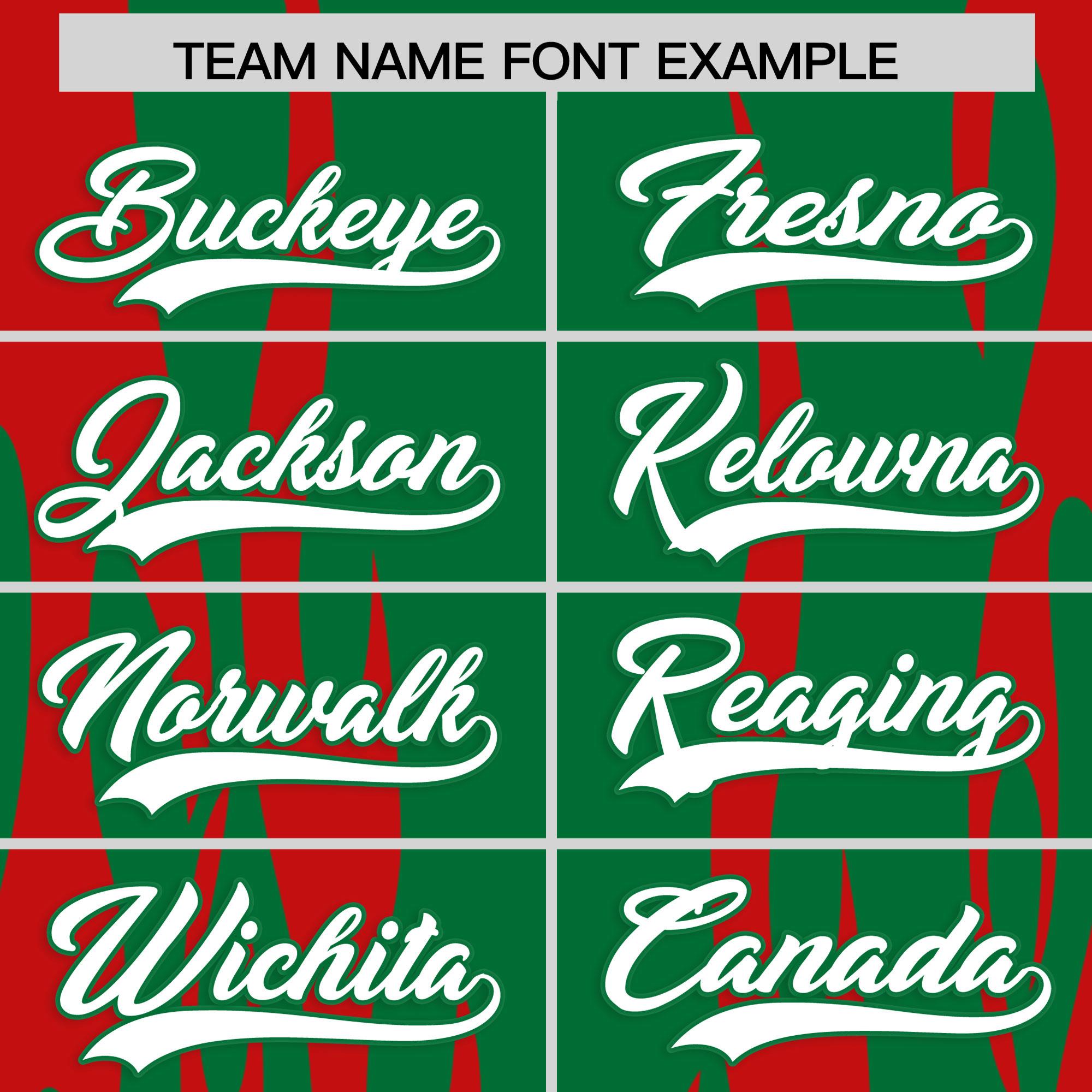 Custom Kelly Green Red Flame Pattern Authentic Pullover Baseball Jersey