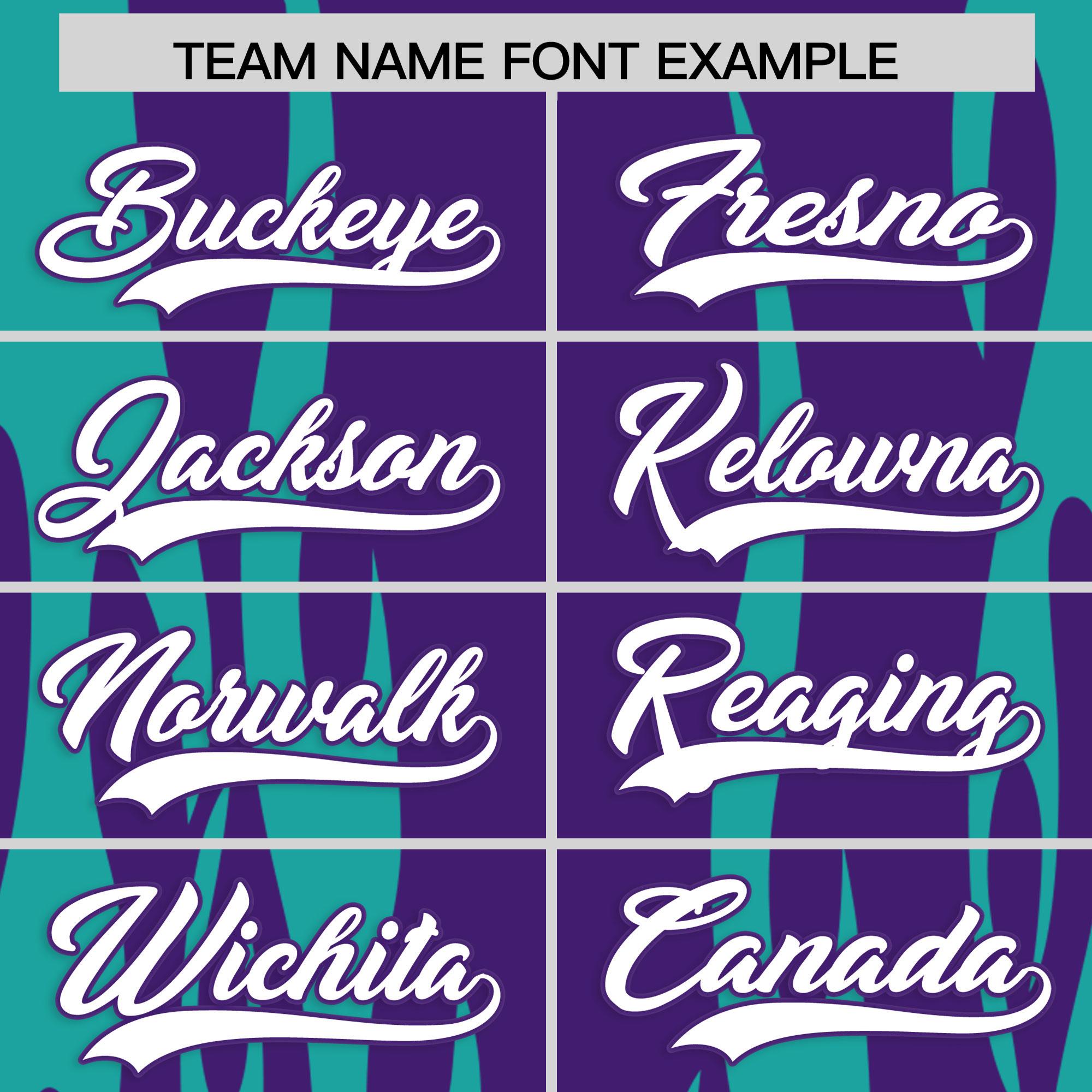 Custom Purple Aqua Flame Pattern Authentic Pullover Baseball Jersey