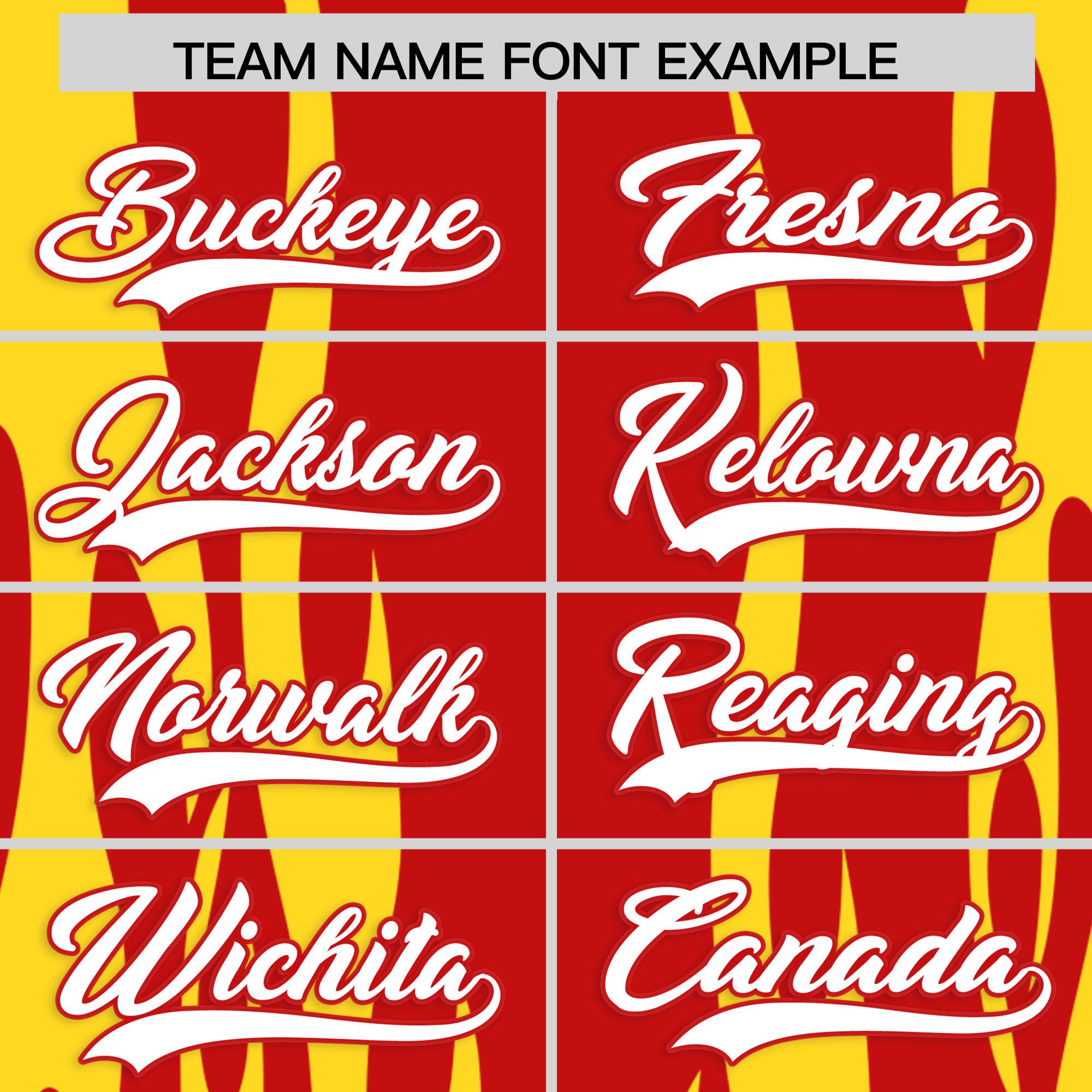 Custom Red Gold Flame Pattern Authentic Pullover Baseball Jersey