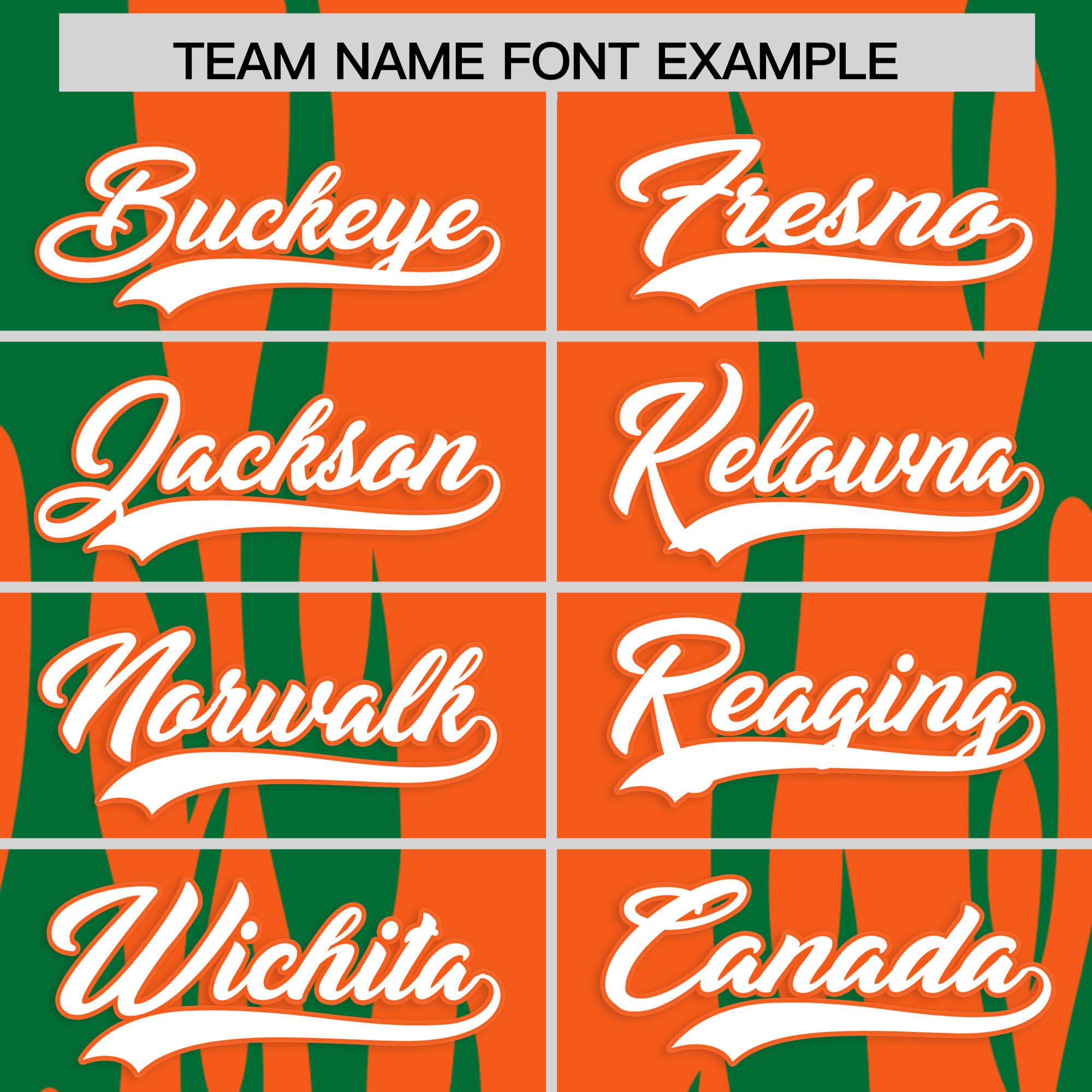 Custom Orange Kelly Green Flame Pattern Authentic Pullover Baseball Jersey