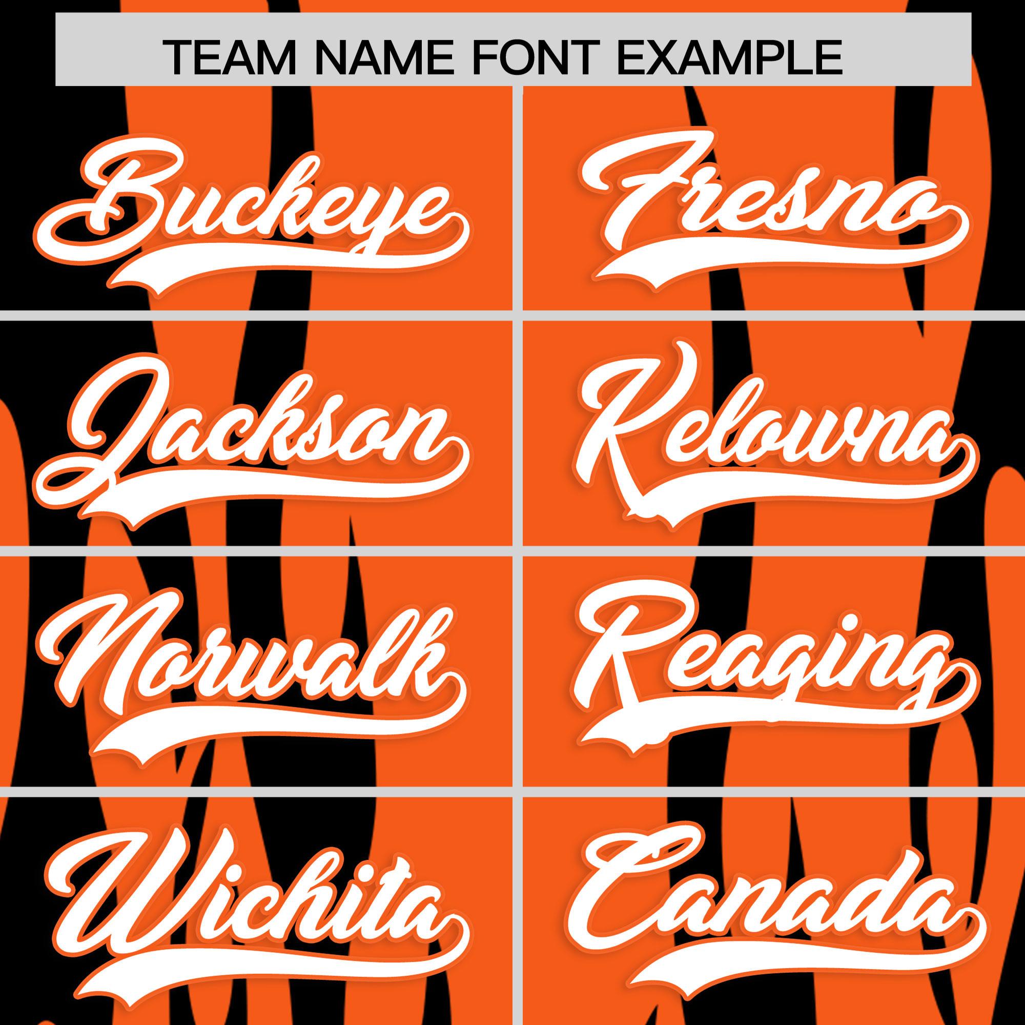 Custom Orange Black Flame Pattern Authentic Pullover Baseball Jersey