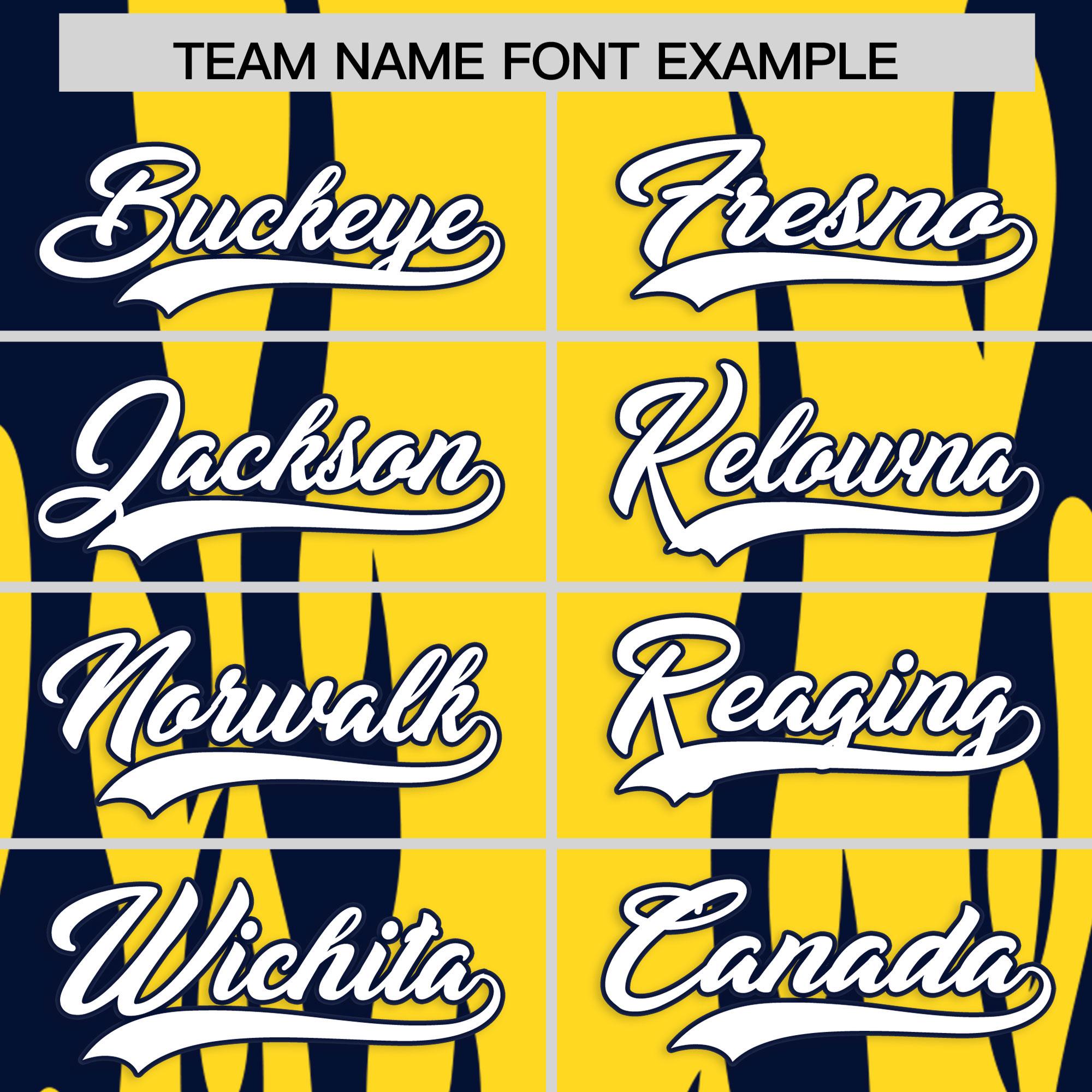 Custom Gold Navy Flame Pattern Authentic Pullover Baseball Jersey