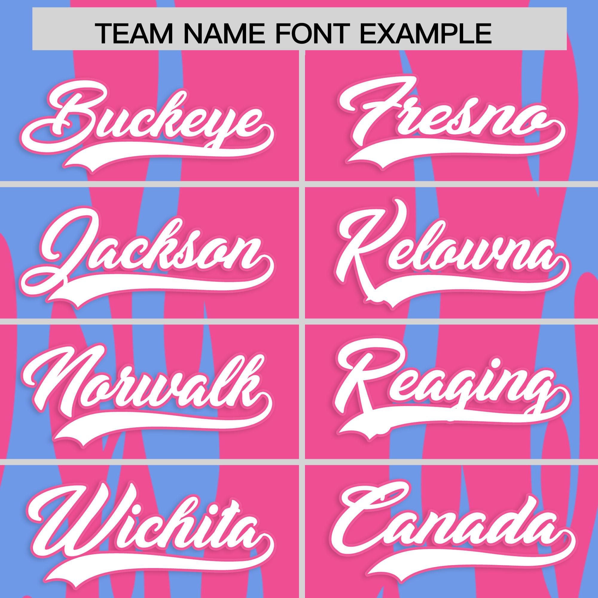 Custom Pink Light Blue Flame Pattern Authentic Pullover Baseball Jersey