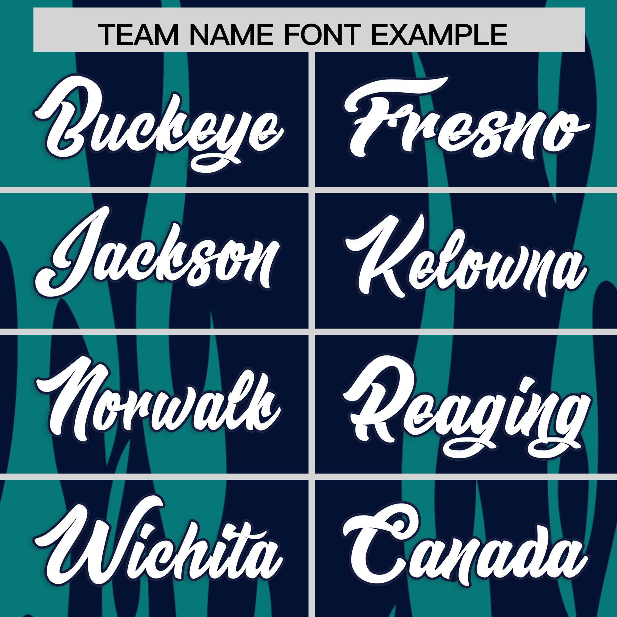 Custom Navy Aqua Flame Pattern Authentic Pullover Baseball Jersey