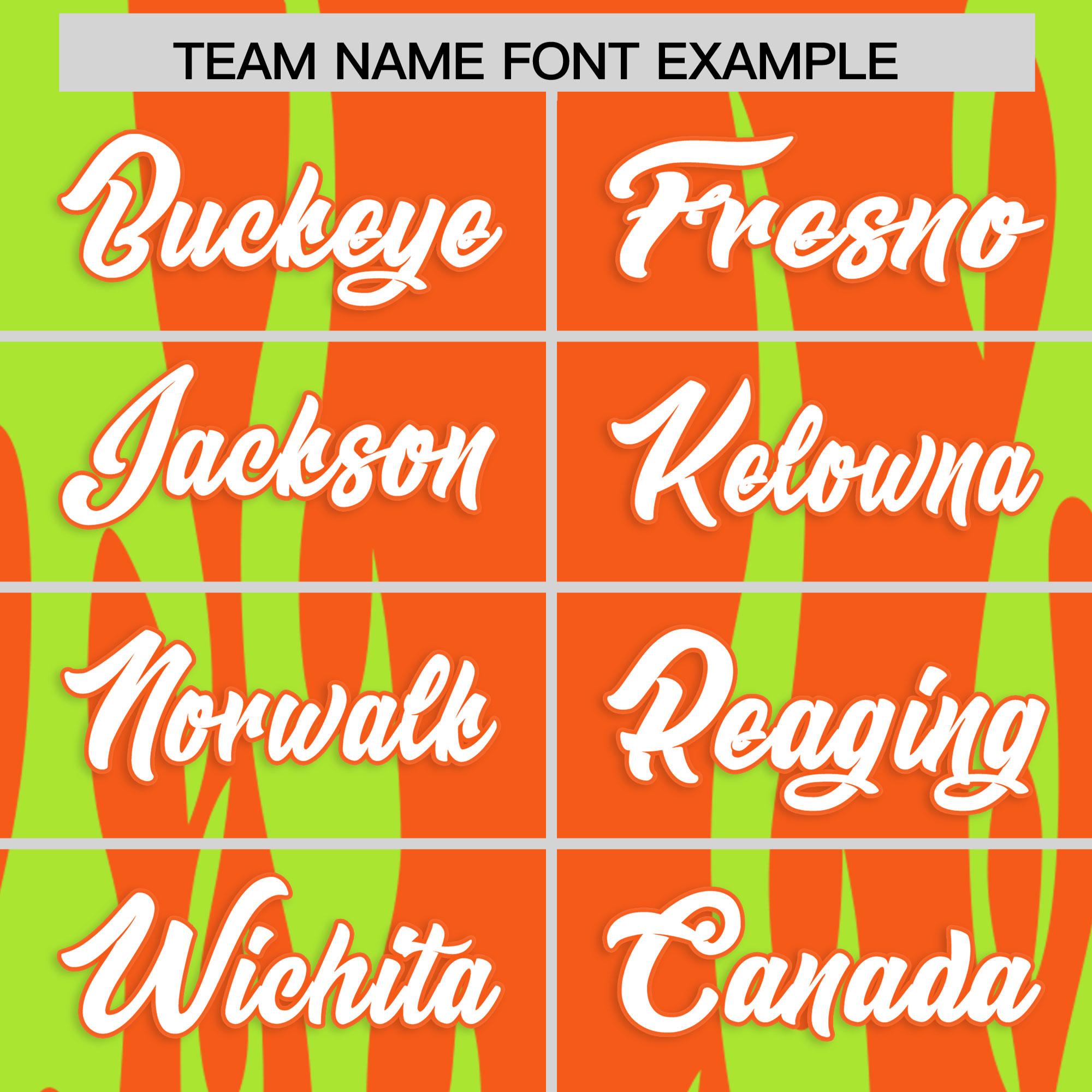 Custom Orange Neon Green Flame Pattern Authentic Pullover Baseball Jersey