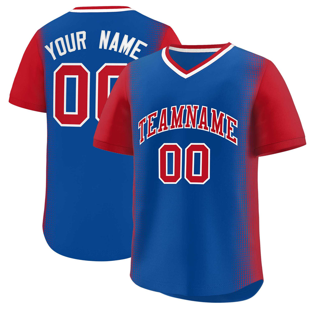 Custom Royal Red Personalized Raglan Sleeves Authentic Baseball Jersey | KXKSHOP