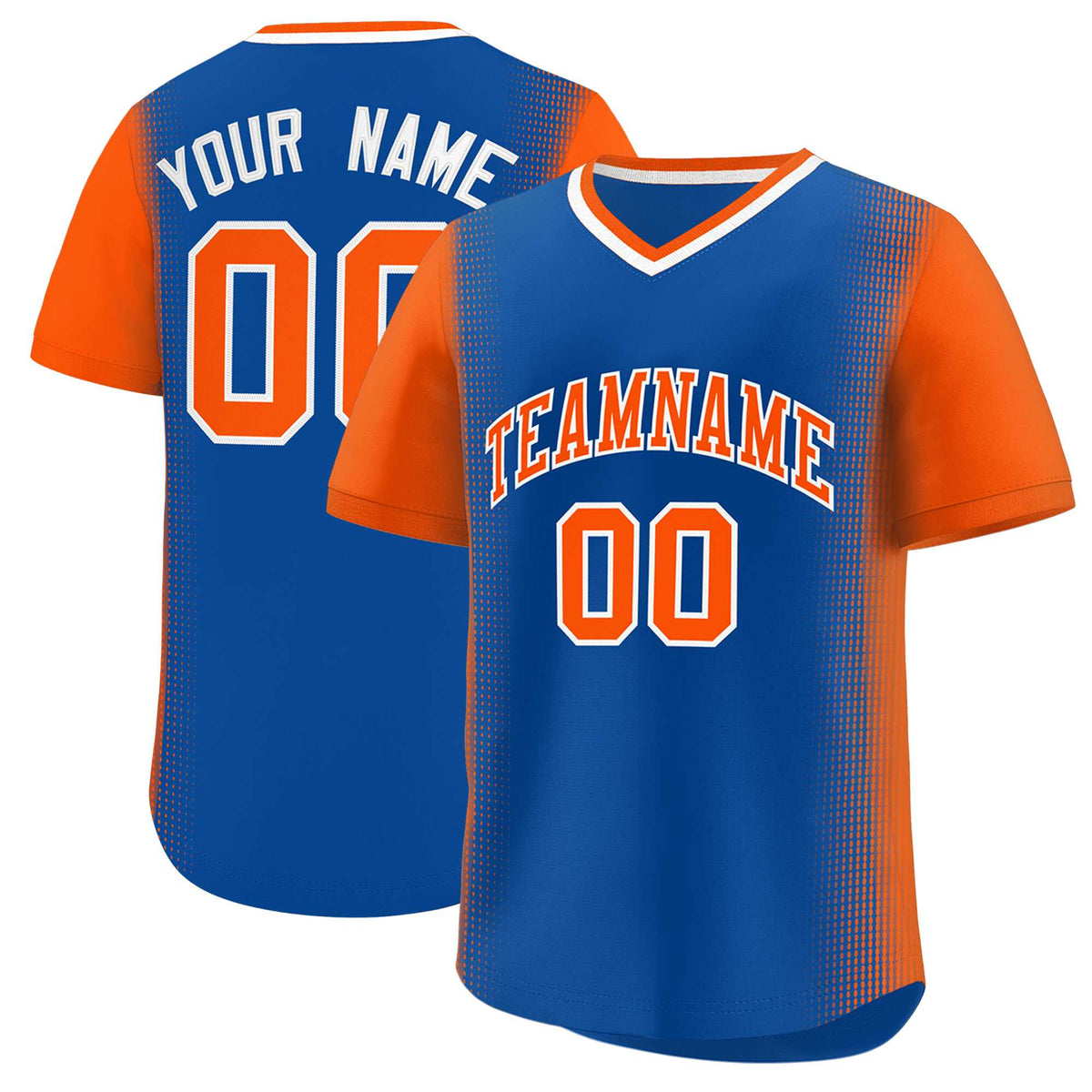 Custom Royal Orange Personalized Raglan Sleeves Authentic Baseball Jersey | KXKSHOP