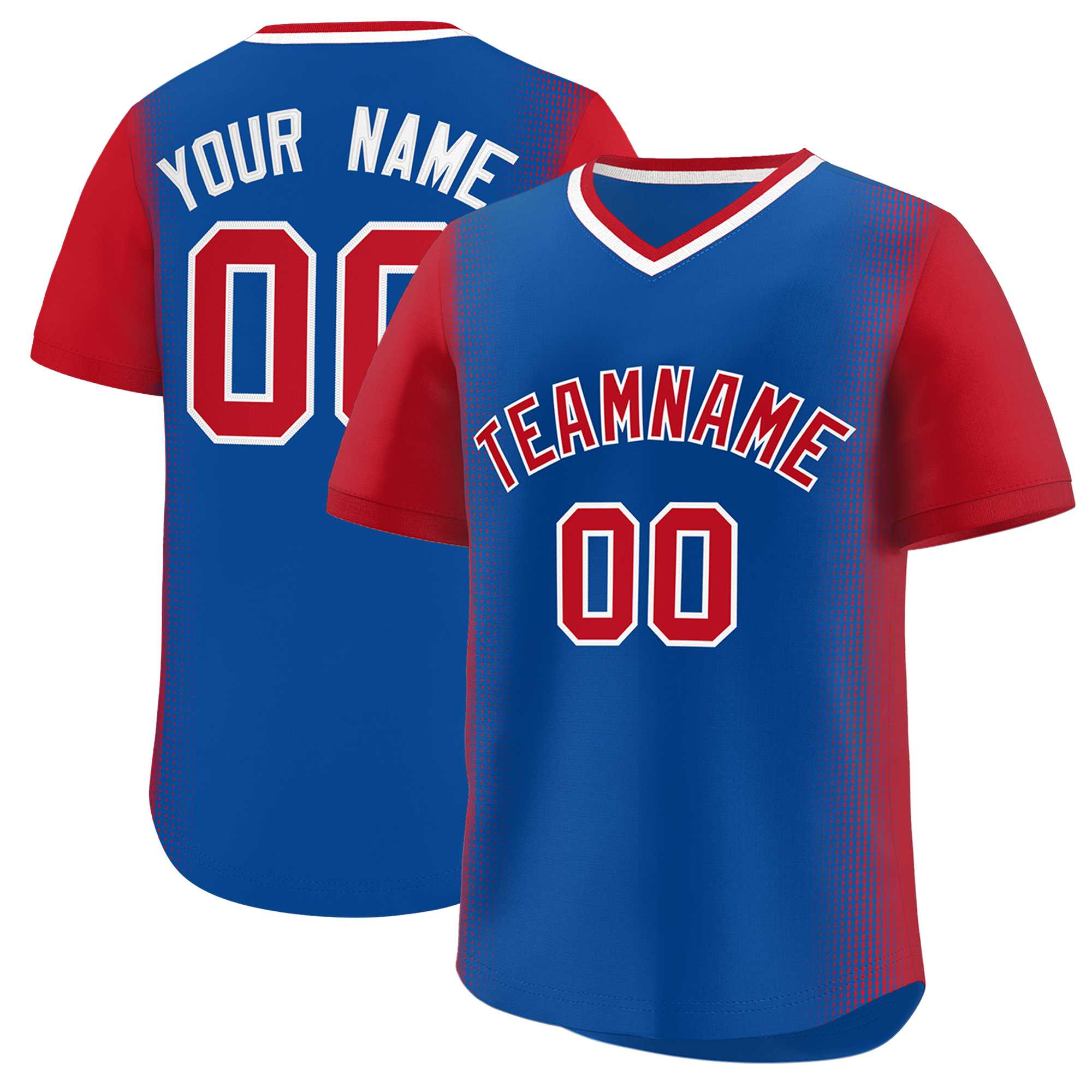 Custom Royal Red Personalized Raglan Sleeves Authentic Baseball Jersey | KXKSHOP