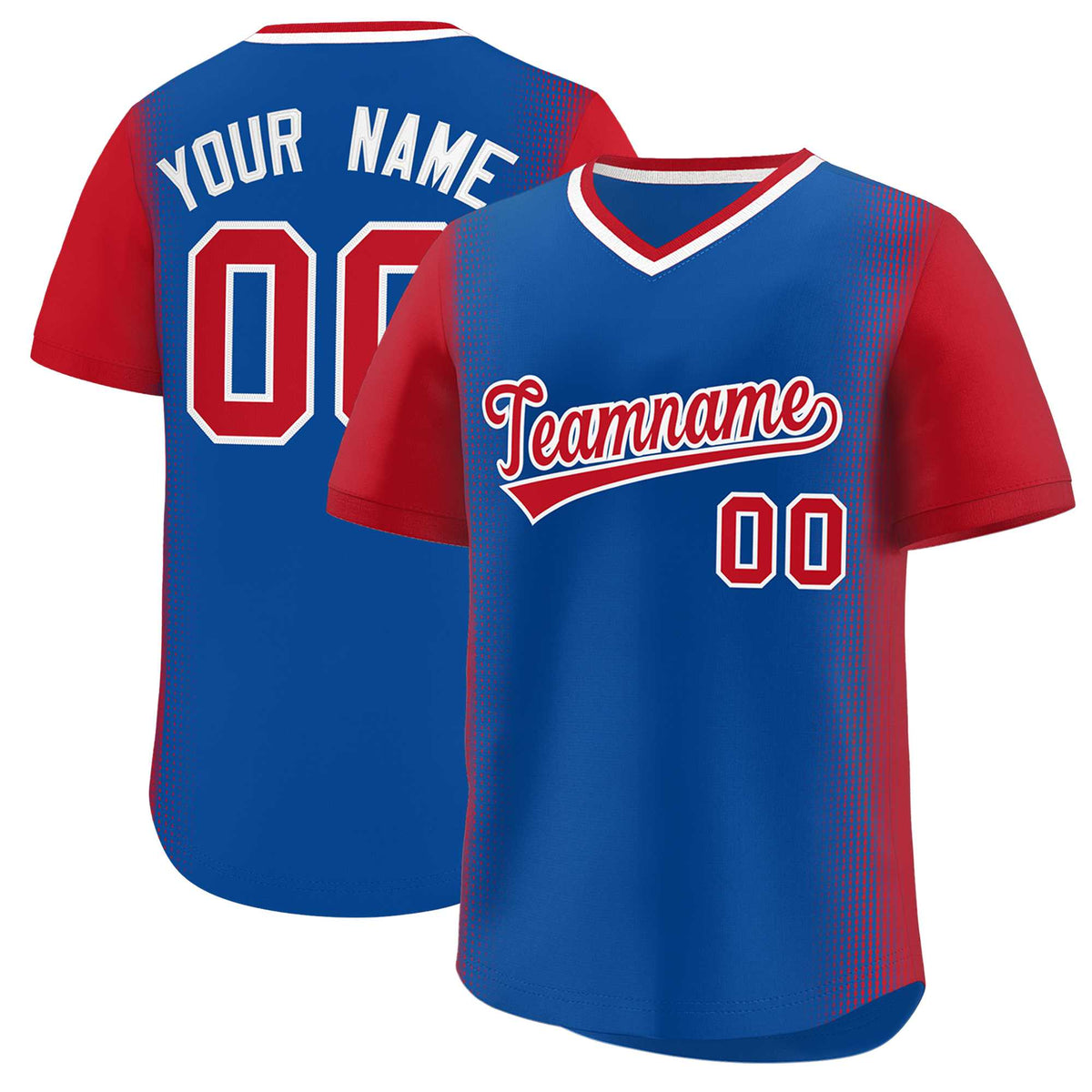 Custom Royal Red Personalized Raglan Sleeves Authentic Baseball Jersey | KXKSHOP