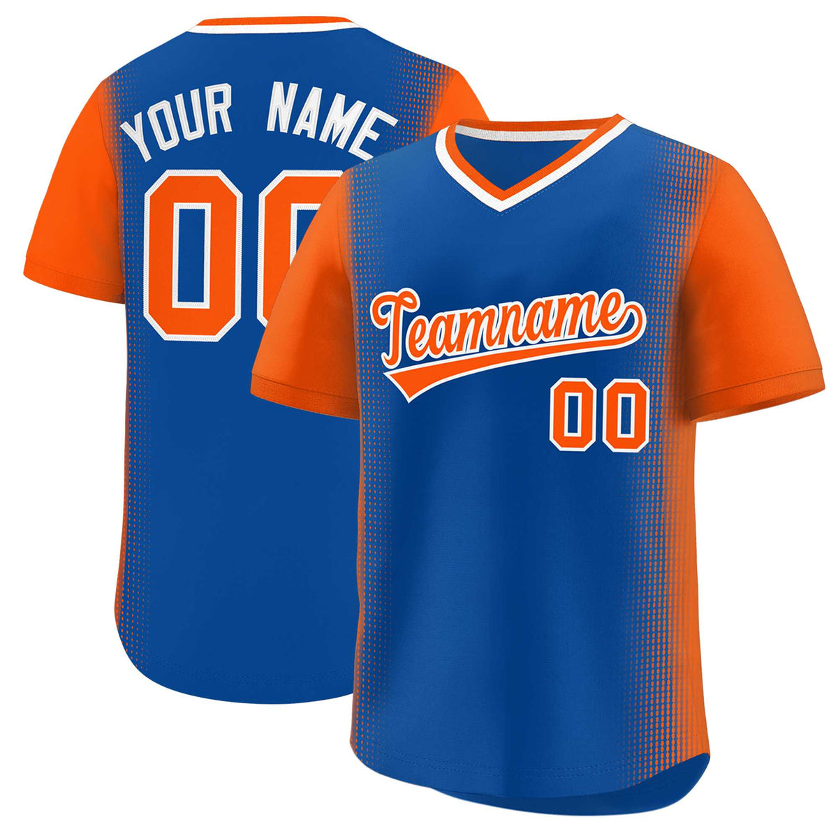 Custom Royal Orange Personalized Raglan Sleeves Authentic Baseball Jersey | KXKSHOP
