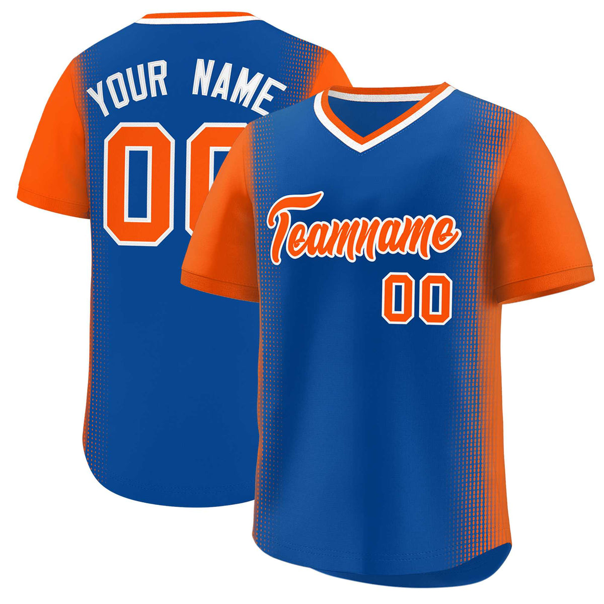 Custom Royal Orange Personalized Raglan Sleeves Authentic Baseball Jersey | KXKSHOP