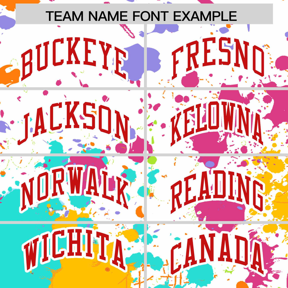 Custom White Graffiti Fashion Baseball Jersey For Women| KXKSHOP