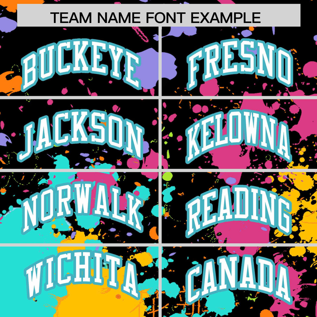 Custom Black Graffiti Fashion Baseball Jersey For Women| KXKSHOP