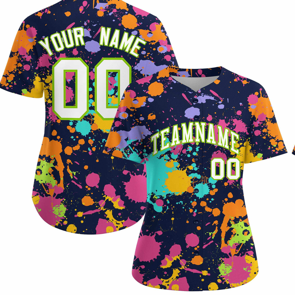 Custom Navy Graffiti Fashion Baseball Jersey For Women| KXKSHOP