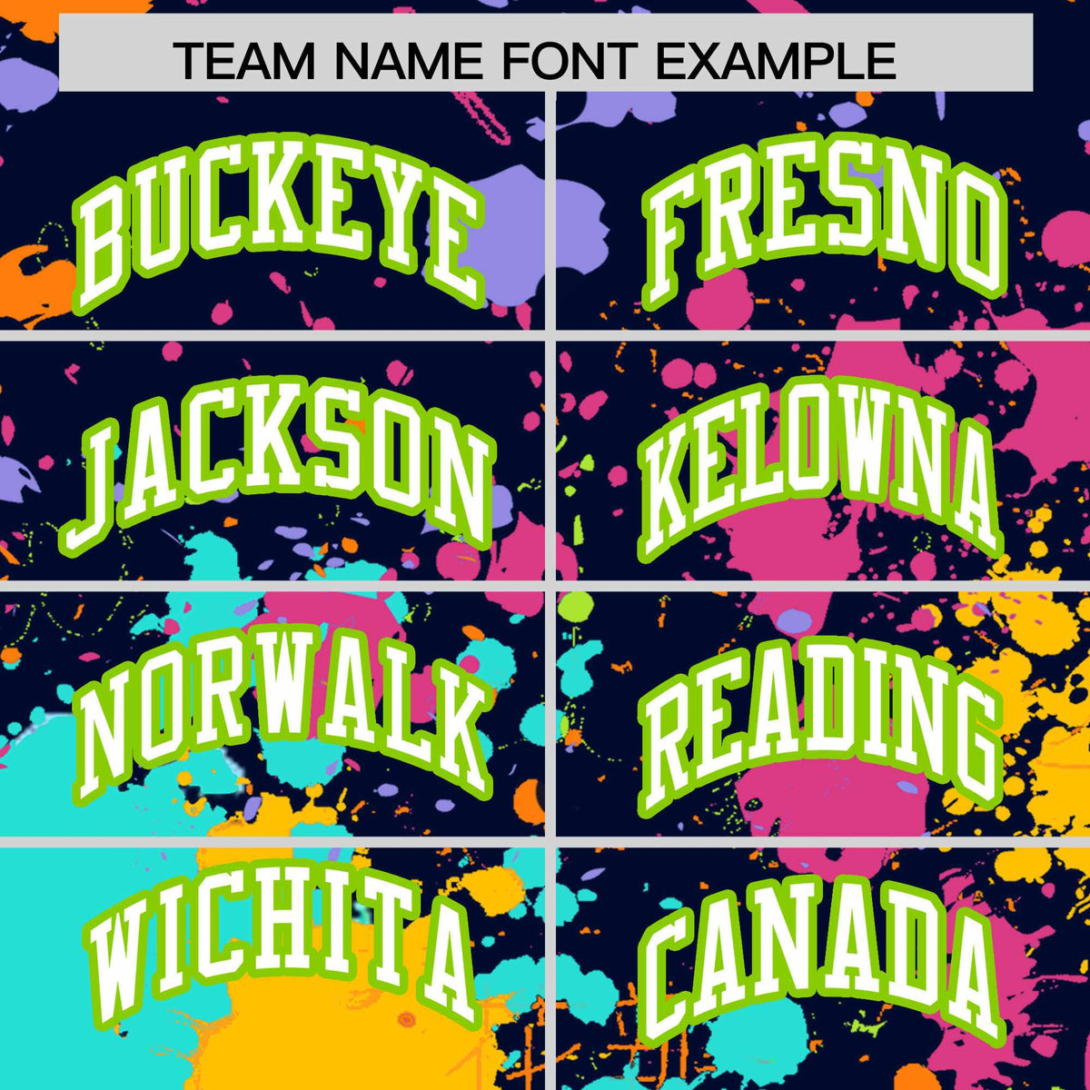 Custom Navy Graffiti Fashion Baseball Jersey For Women| KXKSHOP