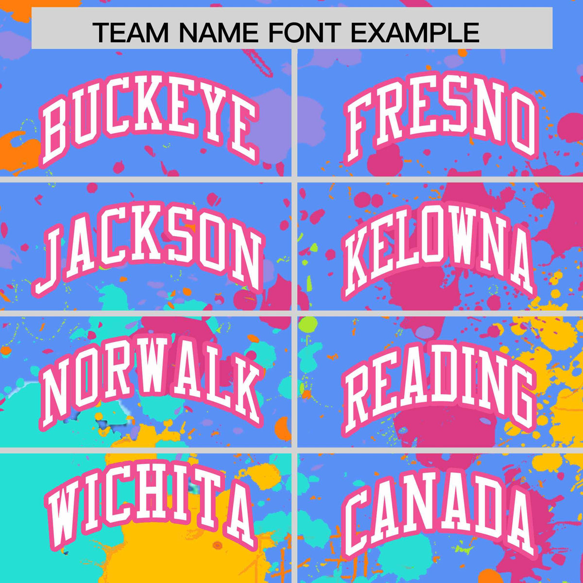 Custom Powder Blue Graffiti Fashion Baseball Jersey For Women| KXKSHOP