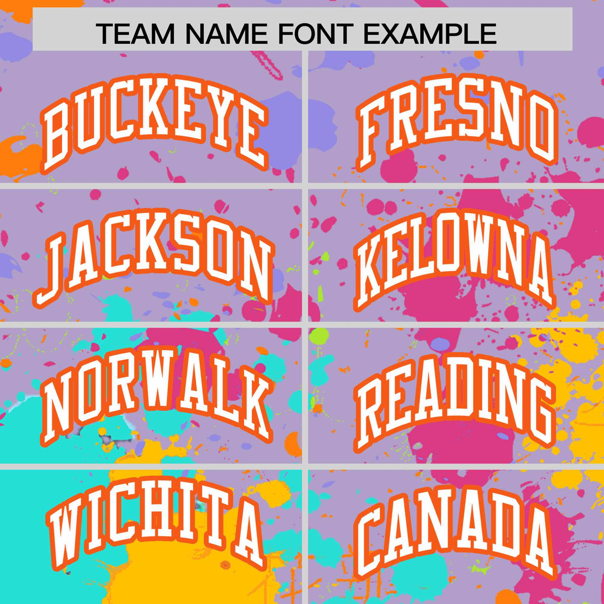 Custom Light Purple Graffiti Fashion Baseball Jersey For Women| KXKSHOP